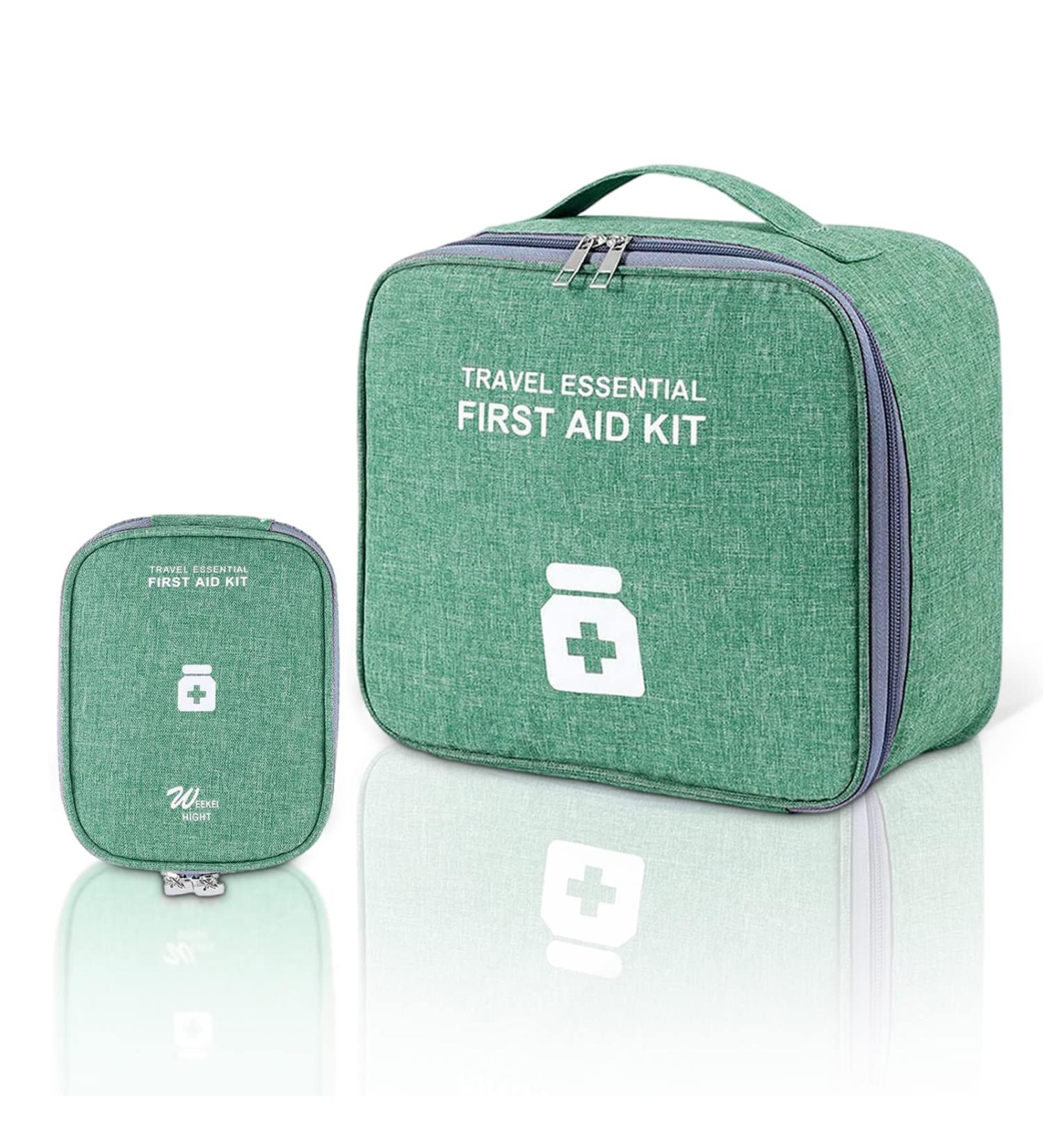 Buy Vavicrap Medication Bag - 2-Piece Portable Waterproof Travel Pharmacy Storage | Large & Small First Aid Bags for Home & Travel in Green - Buy Online on SooperMarket.com