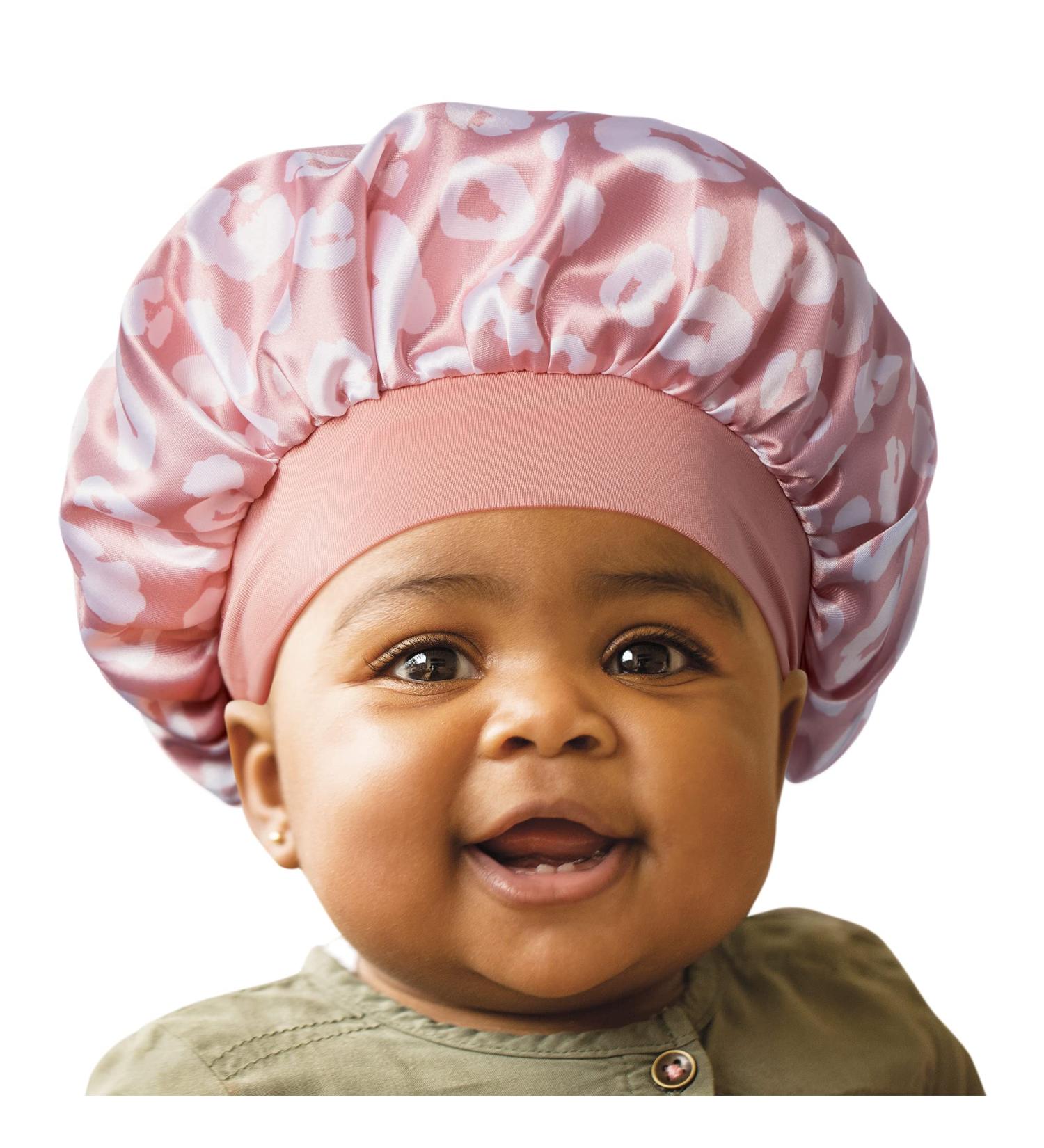 Red by Kiss Baby Satin Bonnet Sleep Caps - Pink Leopard Hair Wraps - Buy Online on SooperMarket.com