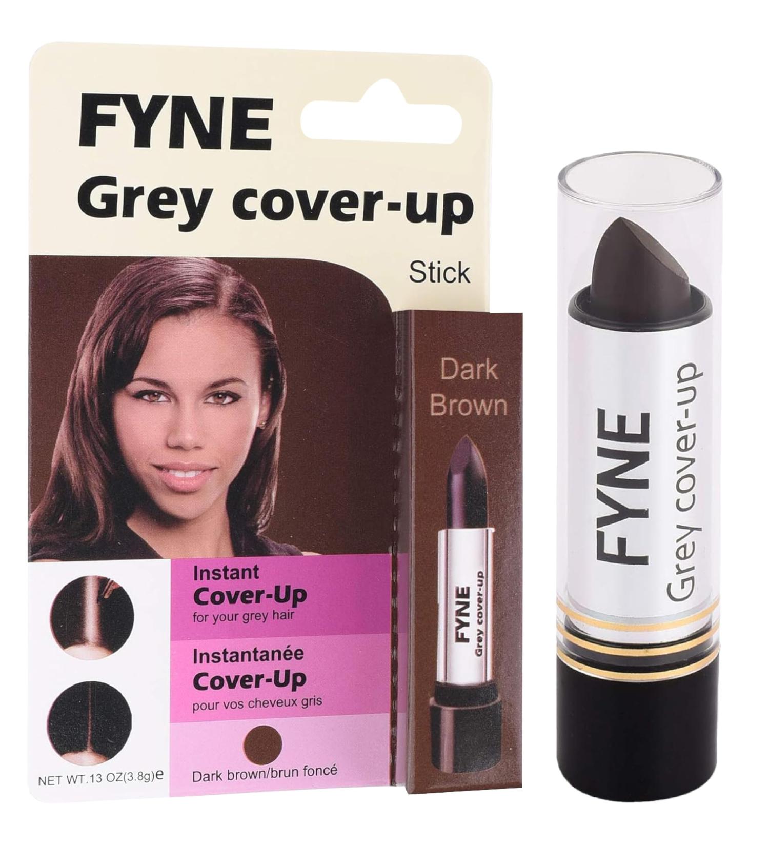 FYNE Root Touch Up Cover Stick - Instant Dark Brown Grey Hair Cover Up - Magic Retouch Temporary Hair Colour for Men & Women Dark Brown Stick 1 count (Pack of 1) - Buy Online on SooperMarket.com