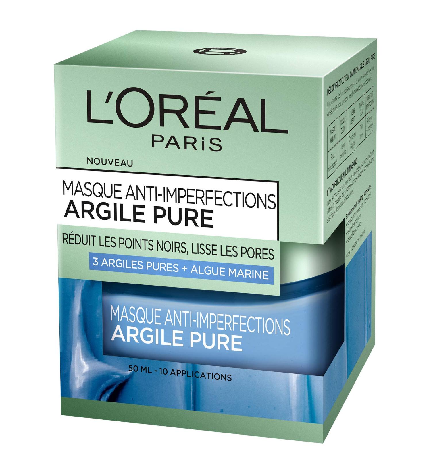 L'OREAL PARIS Anti-Imperfection Mask with Marine Algae - 50ml | Shop Internationally for Pure Clay Skincare - Buy Online on SooperMarket.com