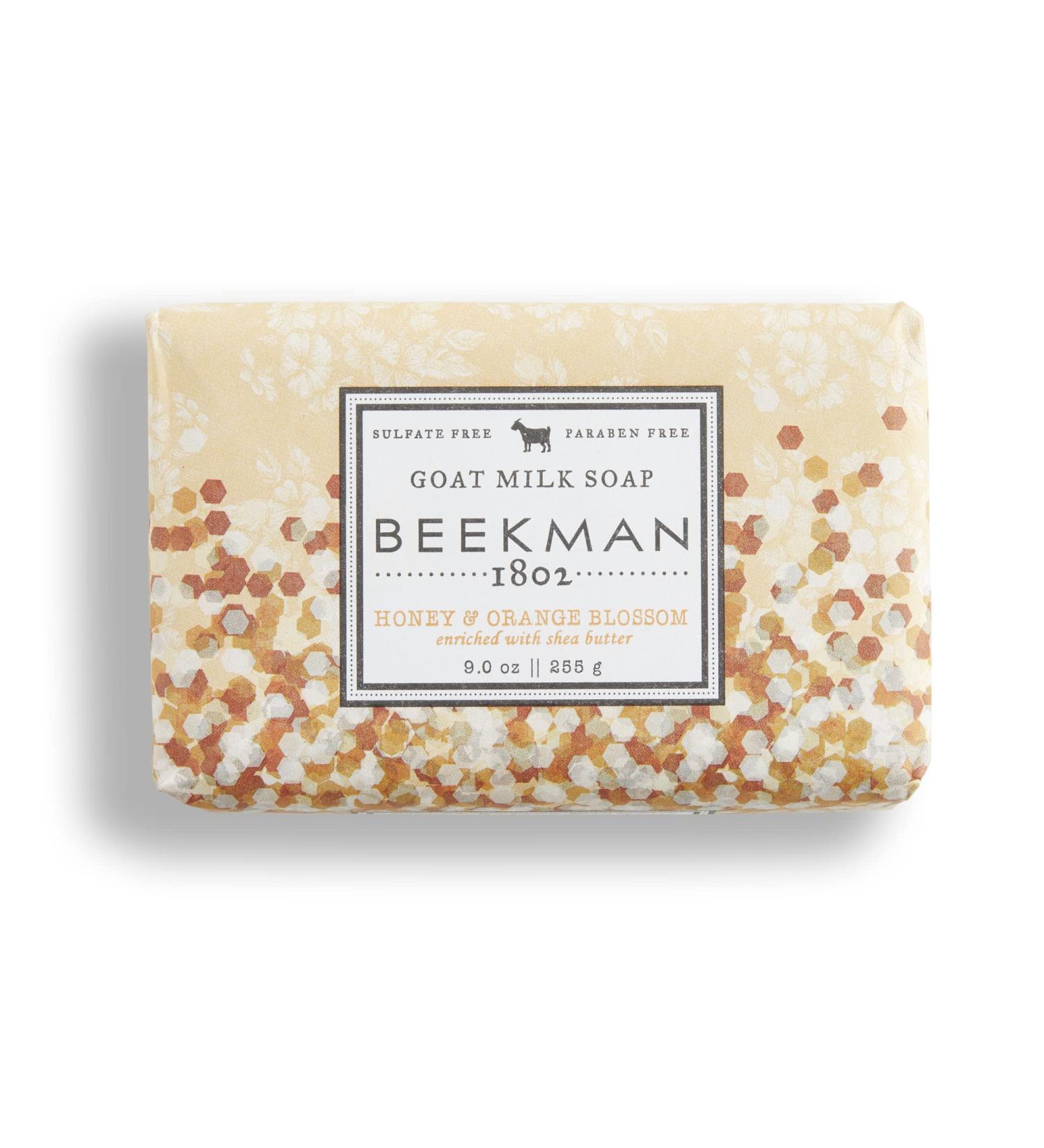 Beekman 1802 Goat Milk Soap Bar Honey & Orange Blossom - 9 oz | Nourishing, Moisturizing, Hydrating Body Soap for Sensitive Skin | Cruelty Free - Buy Online on SooperMarket.com