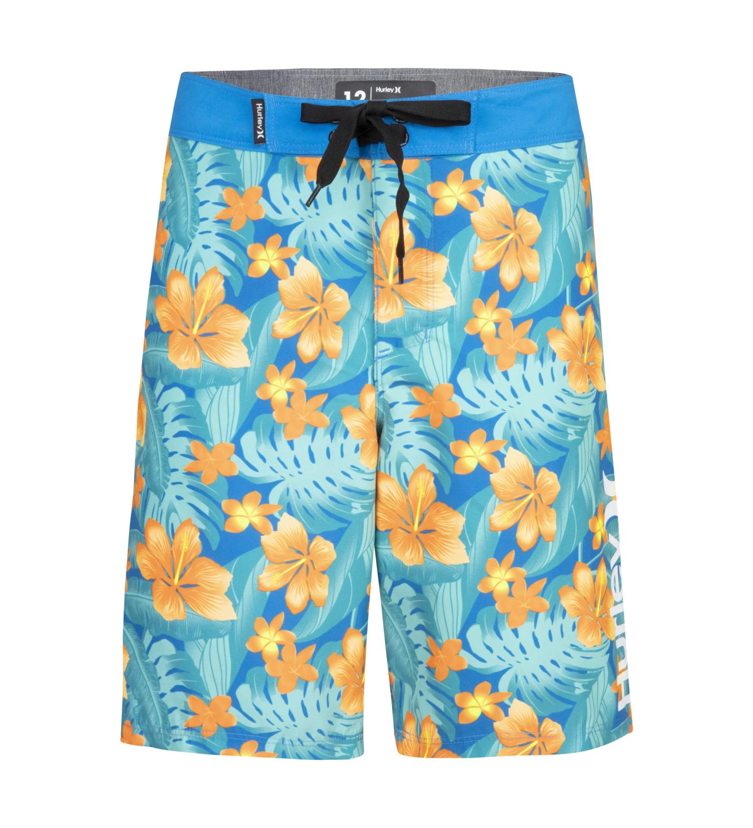 Hurley Boys Hrlb Cabana Boardshorts - 16 Years | Neptune Blue - International Shipping - Buy Online on SooperMarket.com
