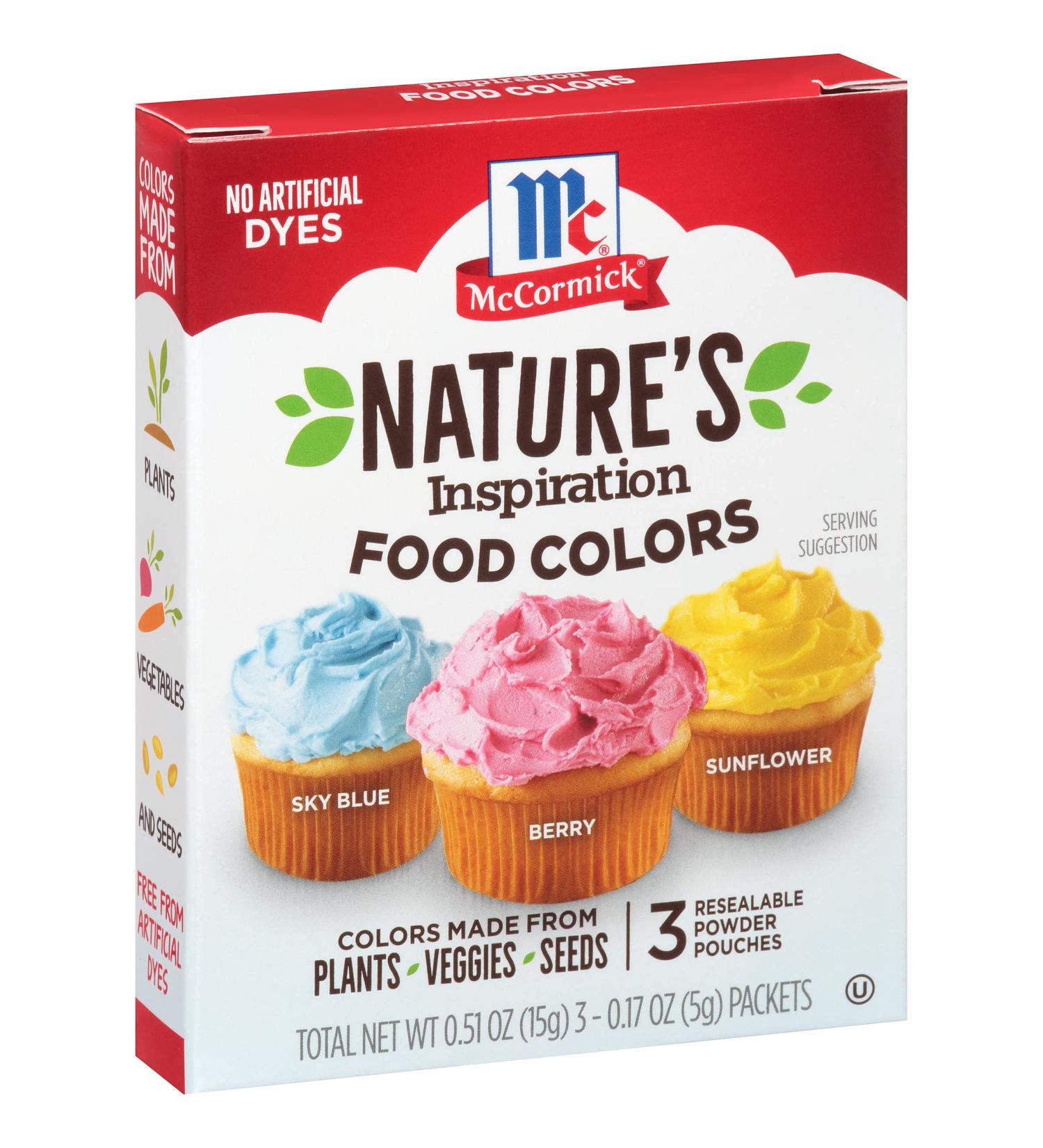 McCormick Nature's Inspiration Food Colors 0.51 oz - Vibrant and Natural Dyes - Buy Online on SooperMarket.com