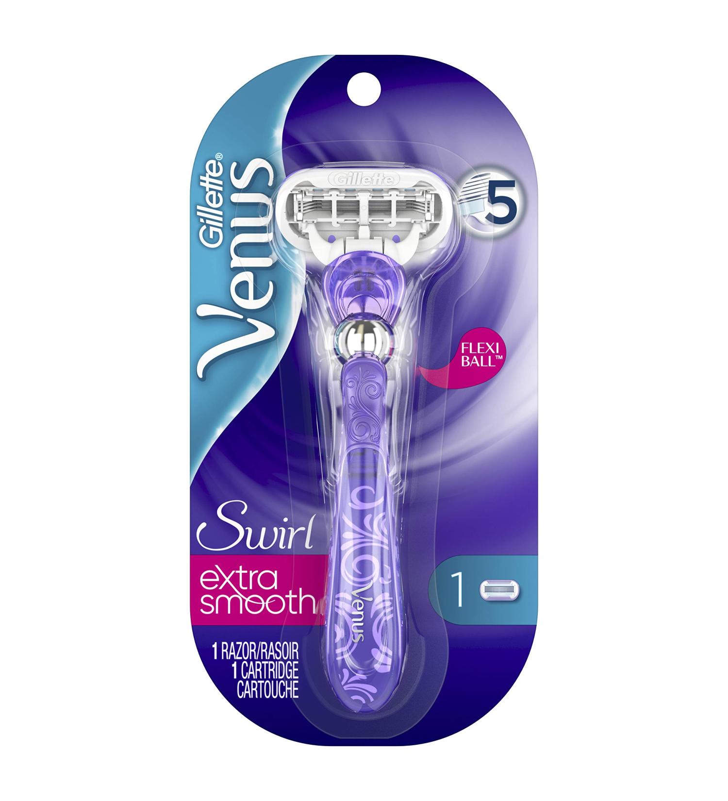Gillette Venus Extra Smooth Swirl Women's Razor Set - 1 Handle + 1 Refill - Buy Online on SooperMarket.com