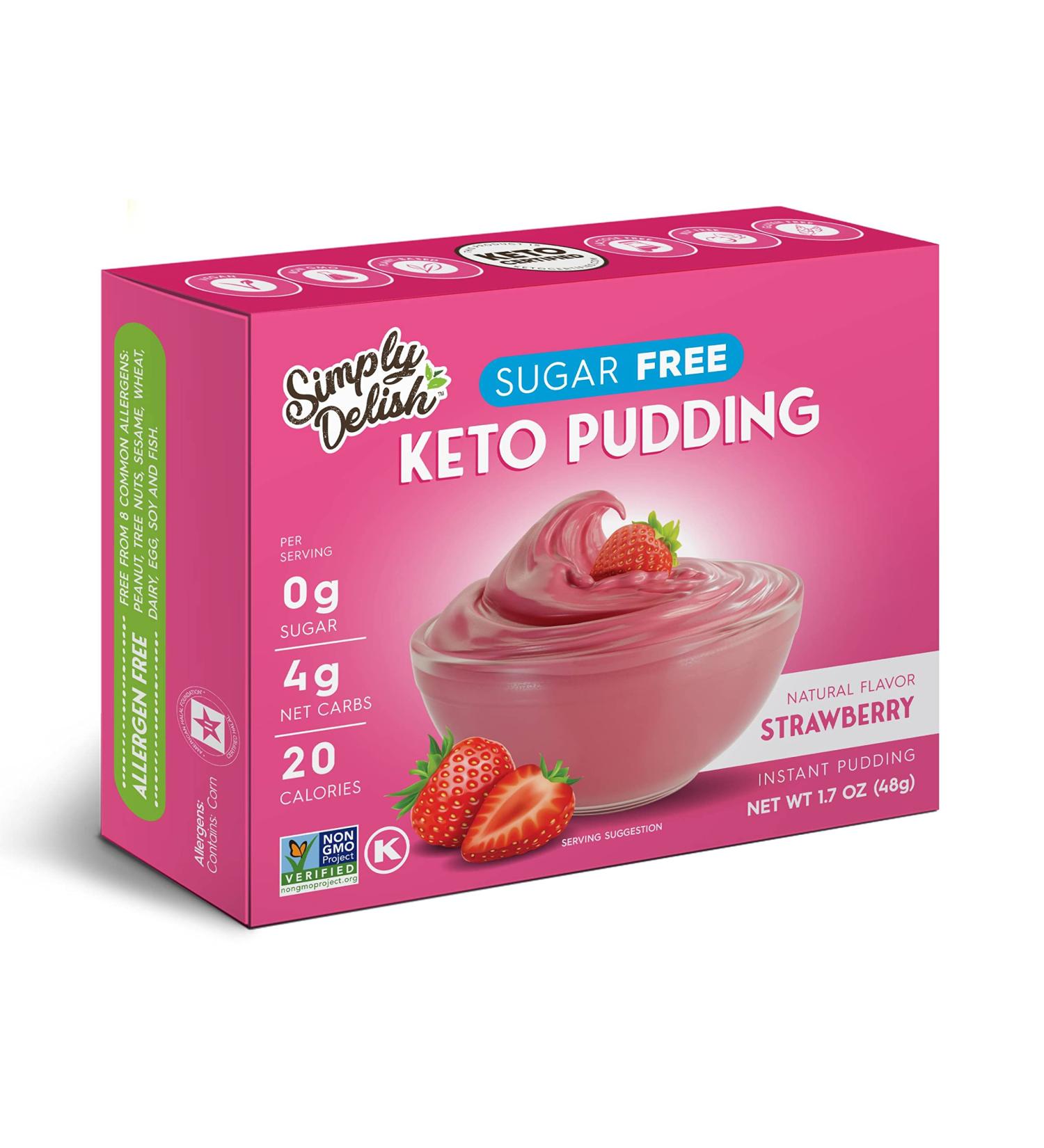 Natural Simply Delish Instant Strawberry Pudding - 1.7 oz | Healthy Dessert - Buy Online on SooperMarket.com