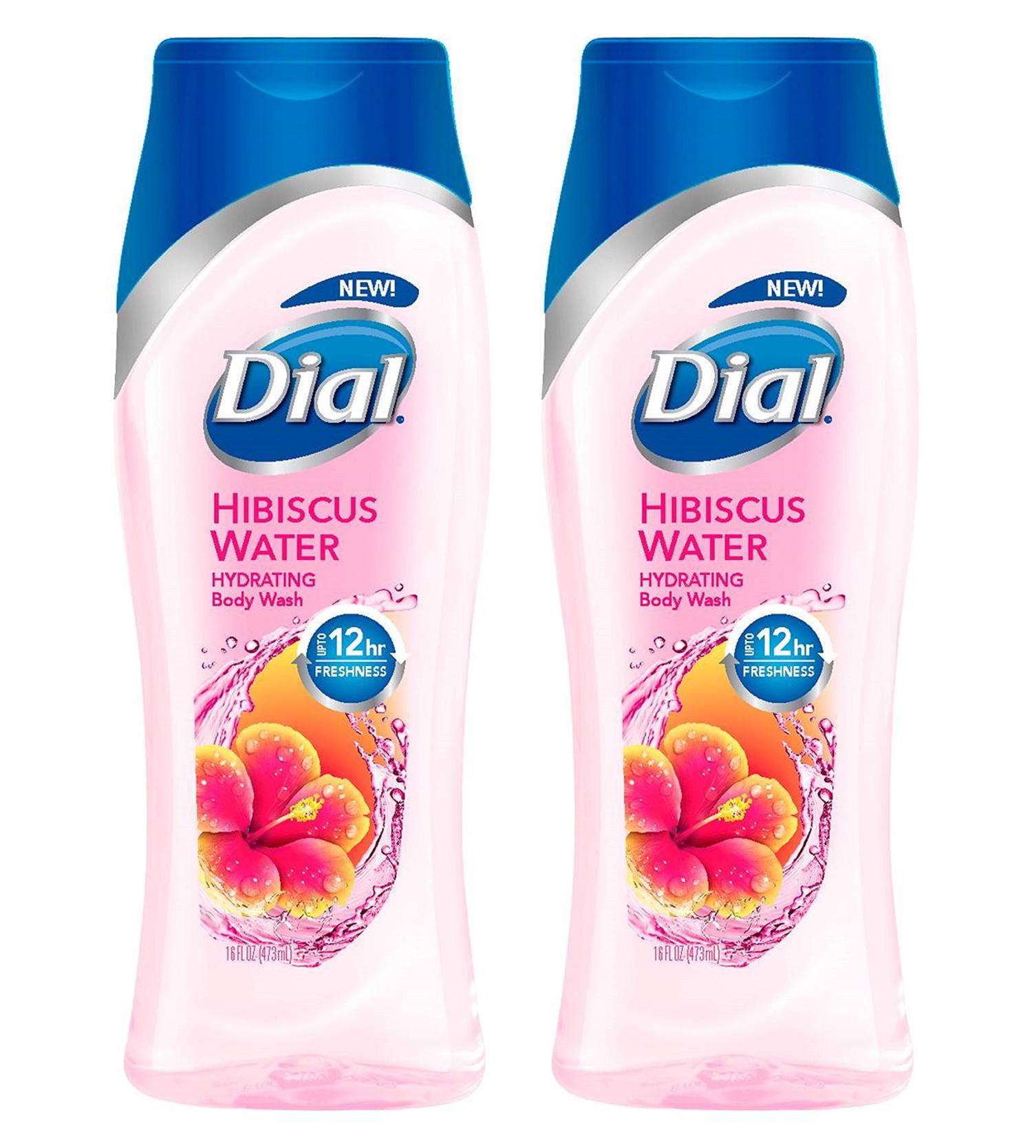 Dial Hibiscus Water Hydrating Body Wash - 16 FL OZ (473 mL) - Pack of 2 - Buy Online on SooperMarket.com