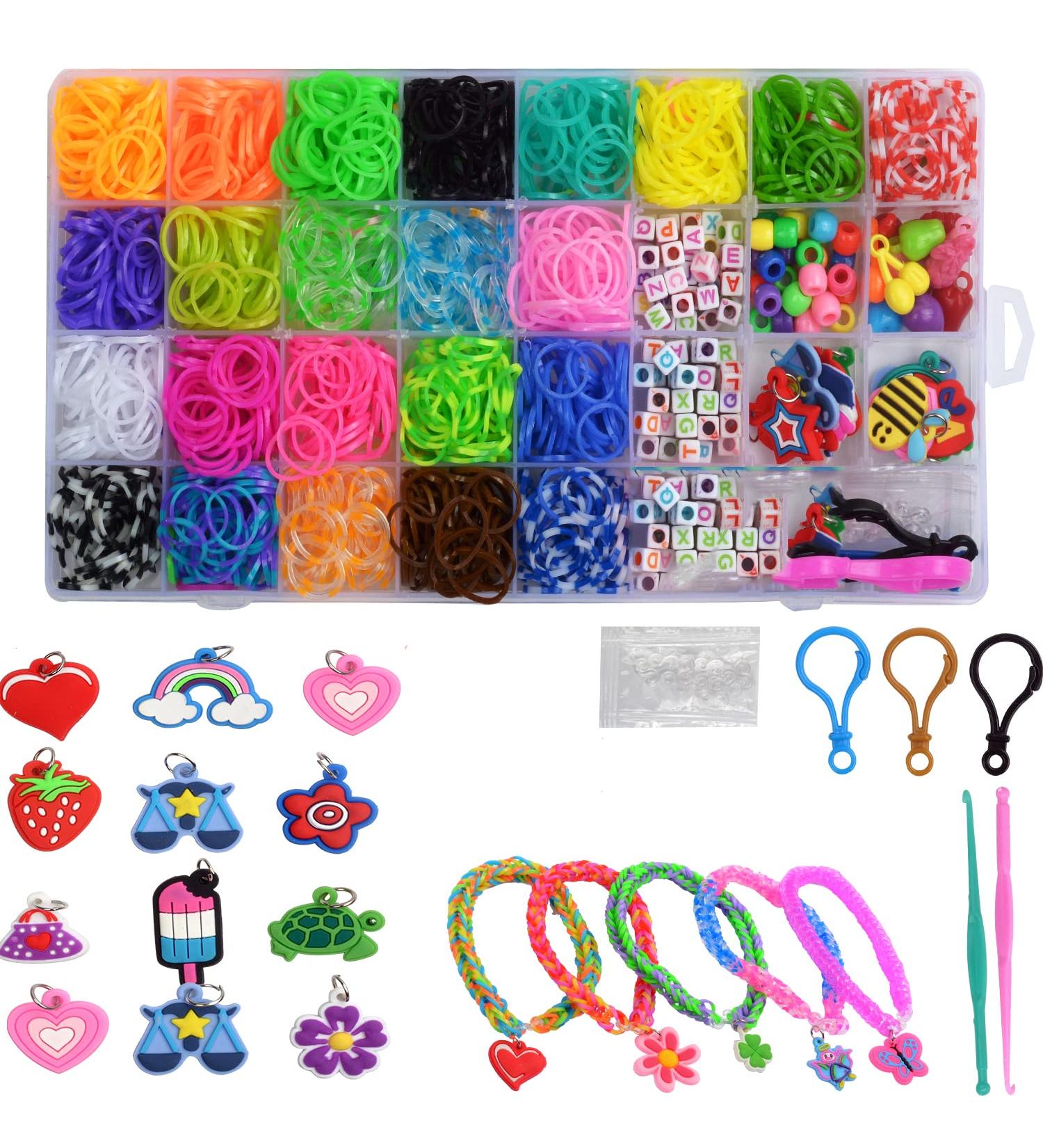 Bubble Pig Rubber Band Bracelet Kit - Loom Bracelet Making Set for Kids with Refill Bands - Buy Online on SooperMarket.com