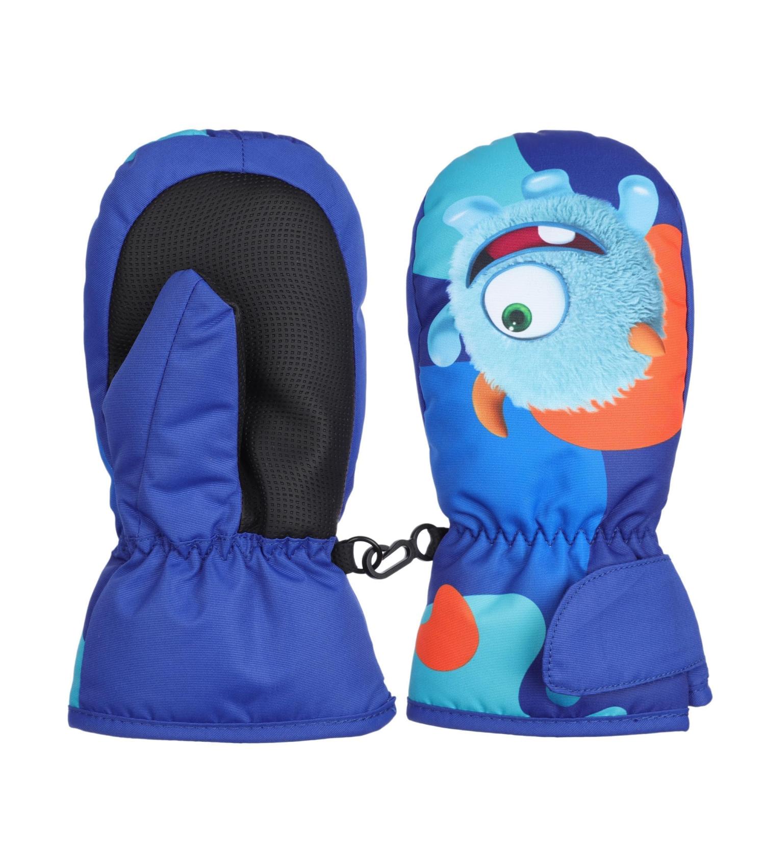 FAYHIJUN Waterproof Kids Mittens - Winter Thermal Fleece Lined Gloves for Boys and Girls (Blue, Age 4-6) - Buy Online on SooperMarket.com