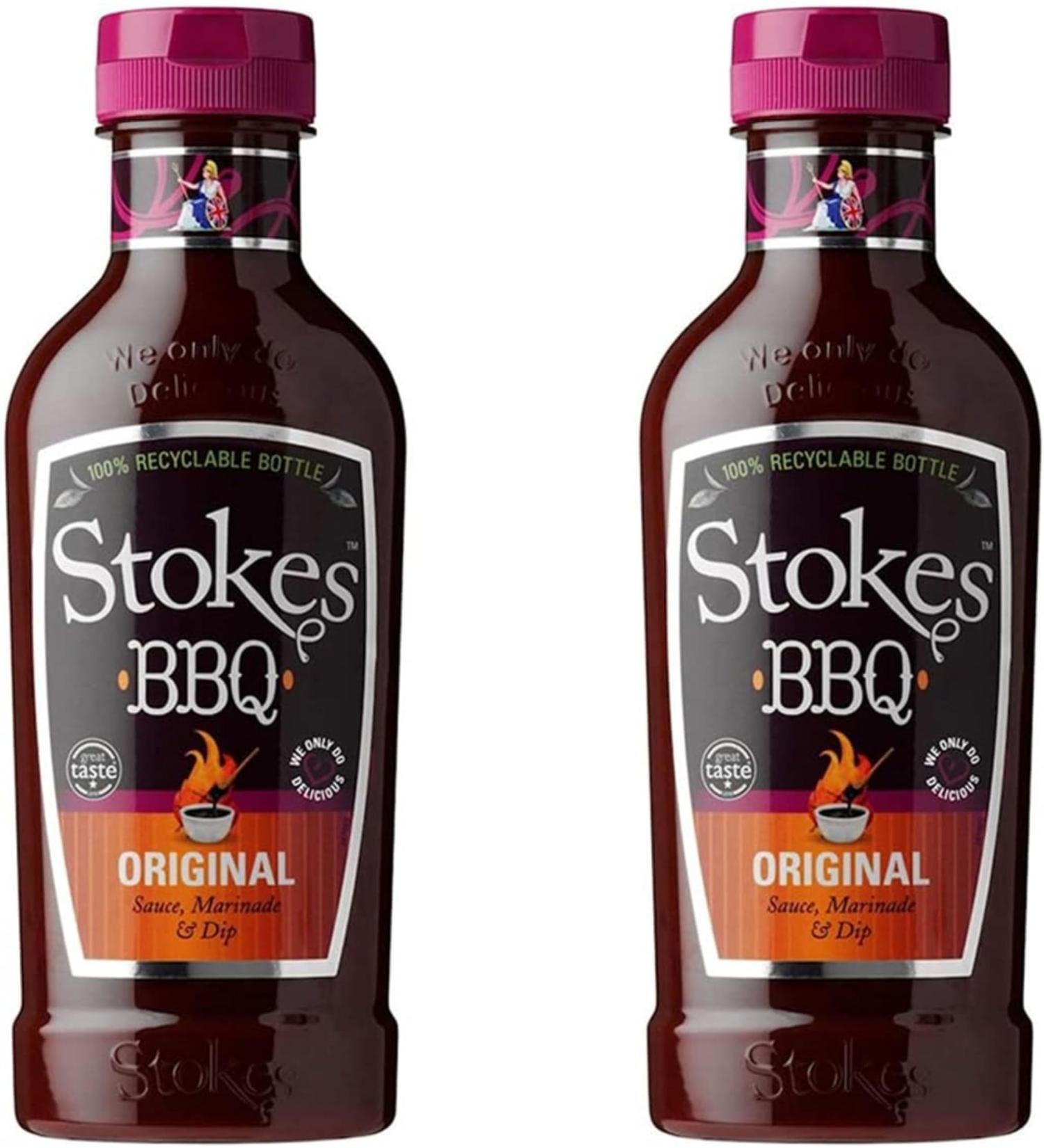 Original BBQ Sauce by Stokes 2 Pack in Squeezy Bottle 510g x2.