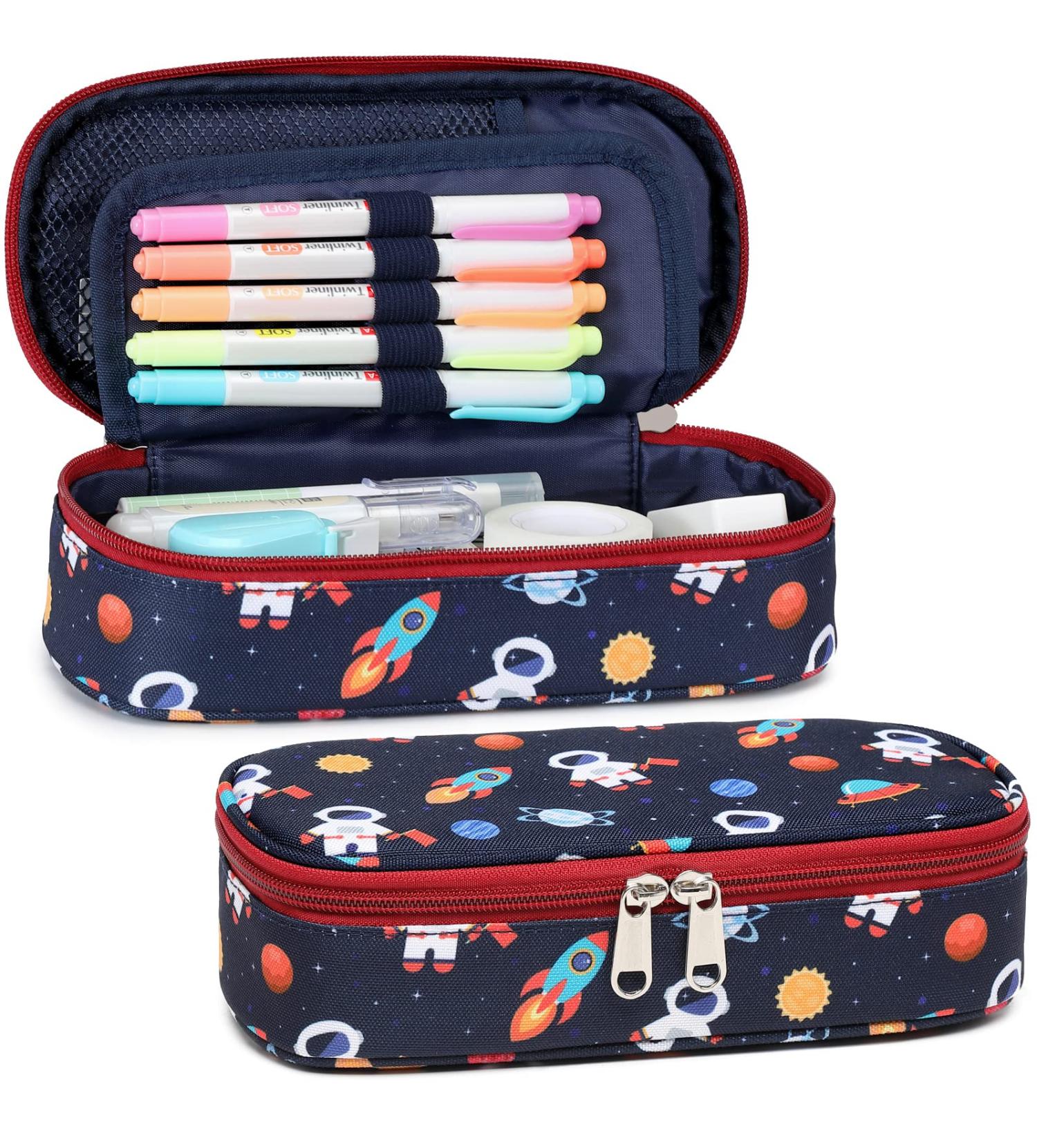 Cambond Big Capacity Pencil Case Cute Pencil Case for Boys Kids Large Storage Pencil Pouch for School Pencil Case Only Dark Blue Space - Buy Online on SooperMarket.com