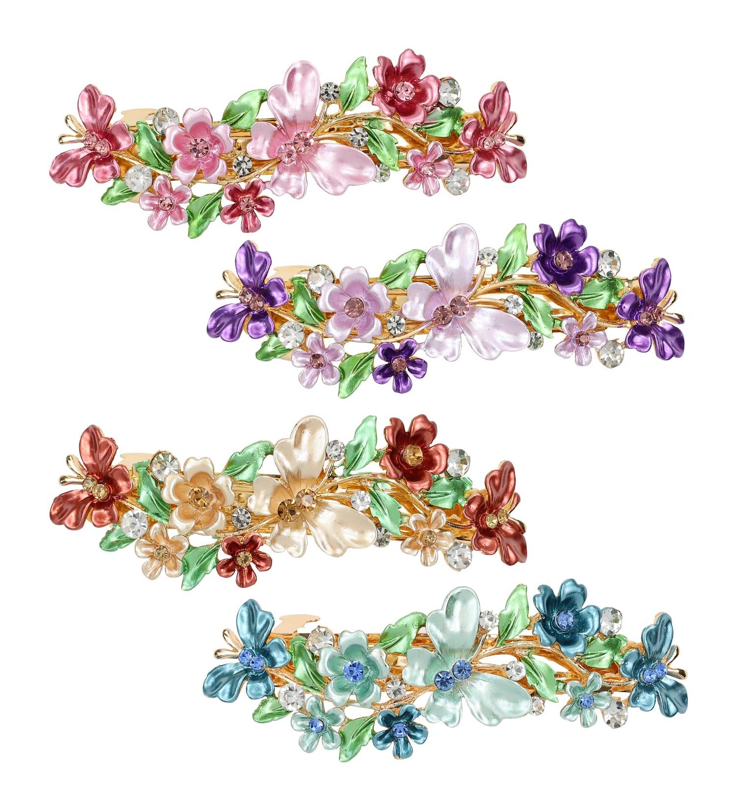 inSowni 4 Pack Luxury Glitter Butterfly Rhinestone Hair Clips for Women and Girls - Buy Online on SooperMarket.com