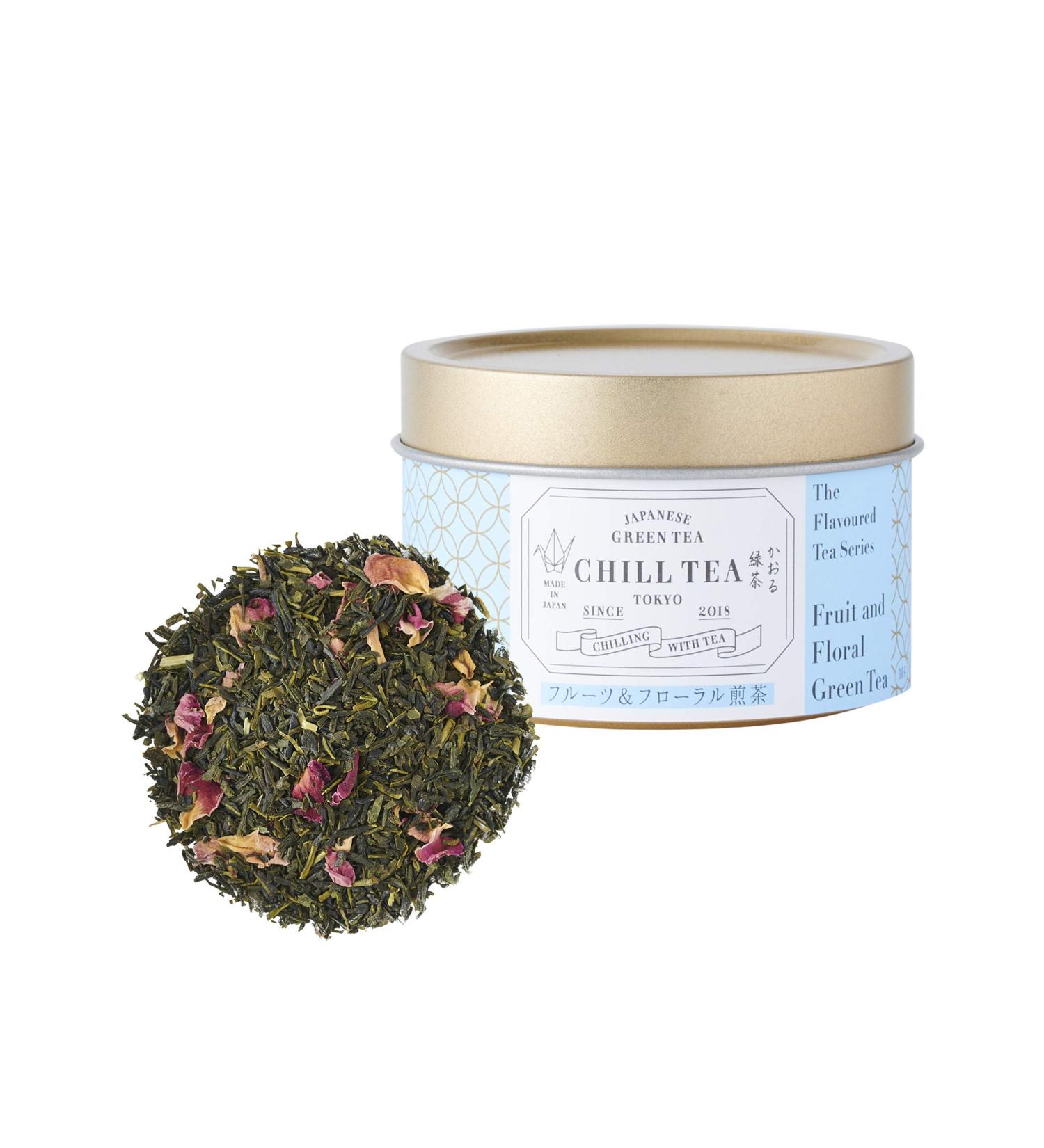 Fruit & Floral Green Tea by CHILL TEA Tokyo (30g Loose Leaf)- Japanese Tea Loose Leaf Tea Flavoured Tea- Fruity & Floral Flavour Fruit with Rosehip Made in Japan. - Buy Online on SooperMarket.com