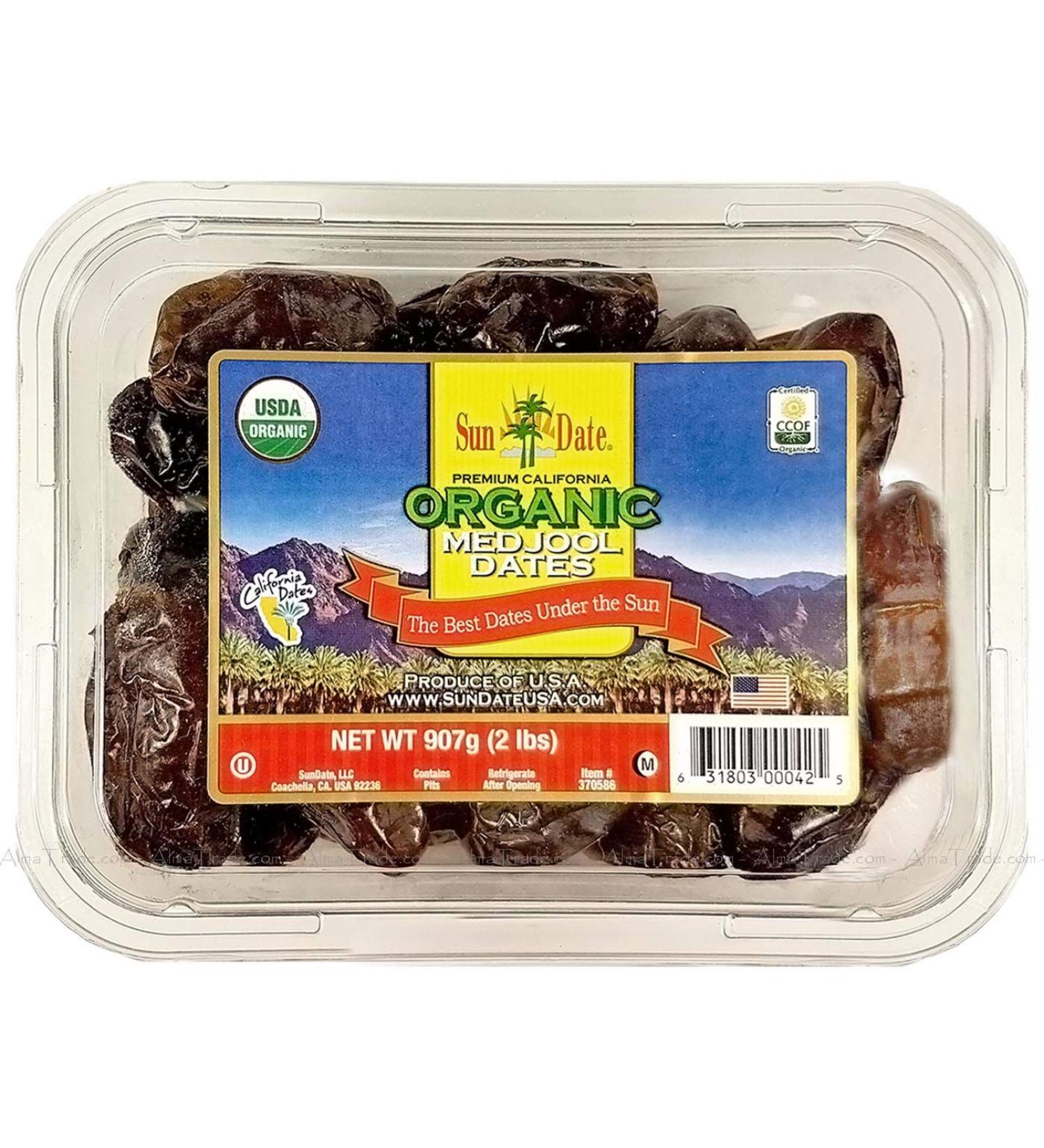 907g Medjool Dates Gourmet California Jumbo Size Medjoul SunDate Khajoor Grade A - Buy Online on SooperMarket.com