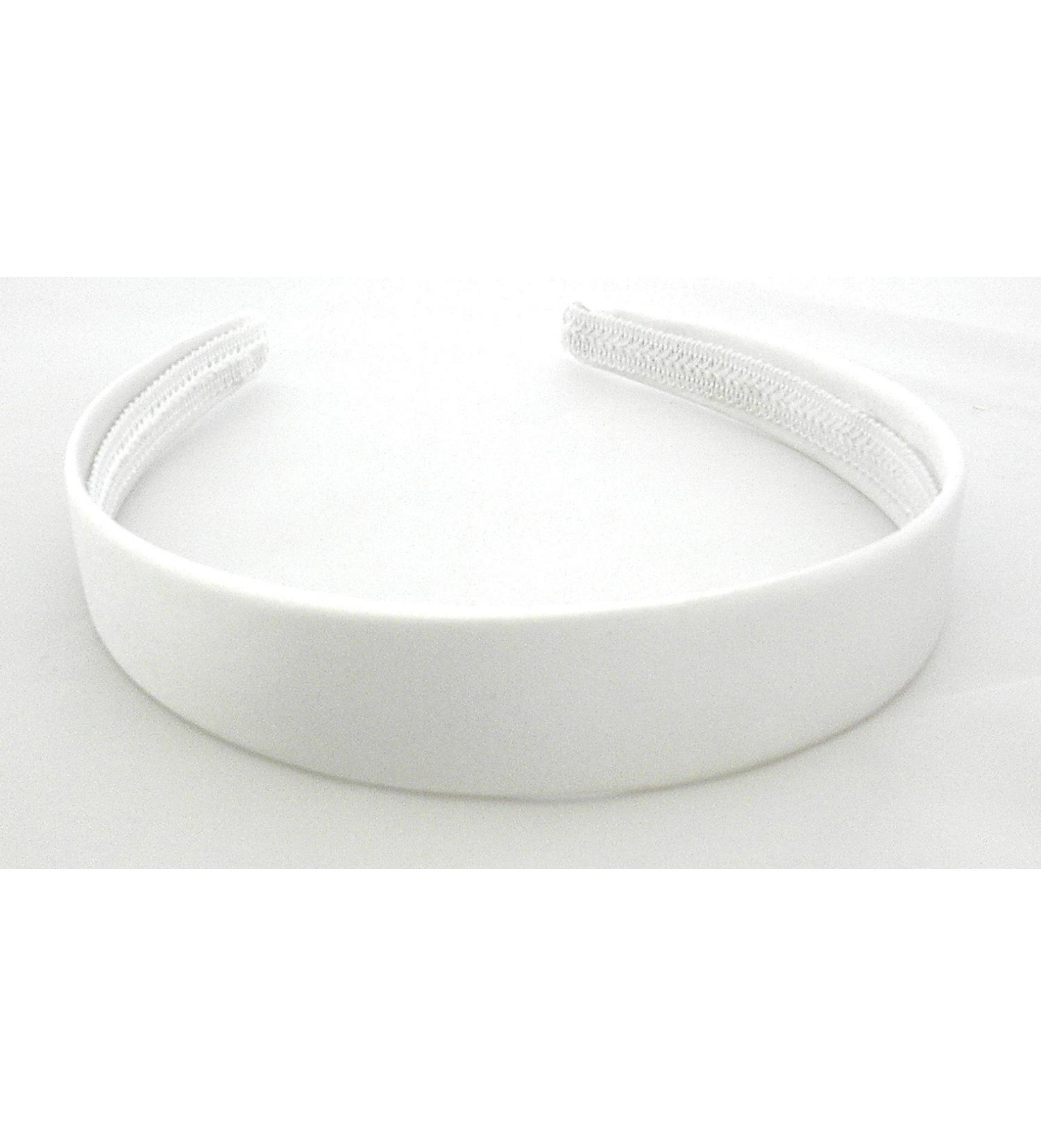 Buy 2.5cm White Satin Covered Alice Band | Multicoloured Hair Headband | International Shipping - Buy Online on SooperMarket.com