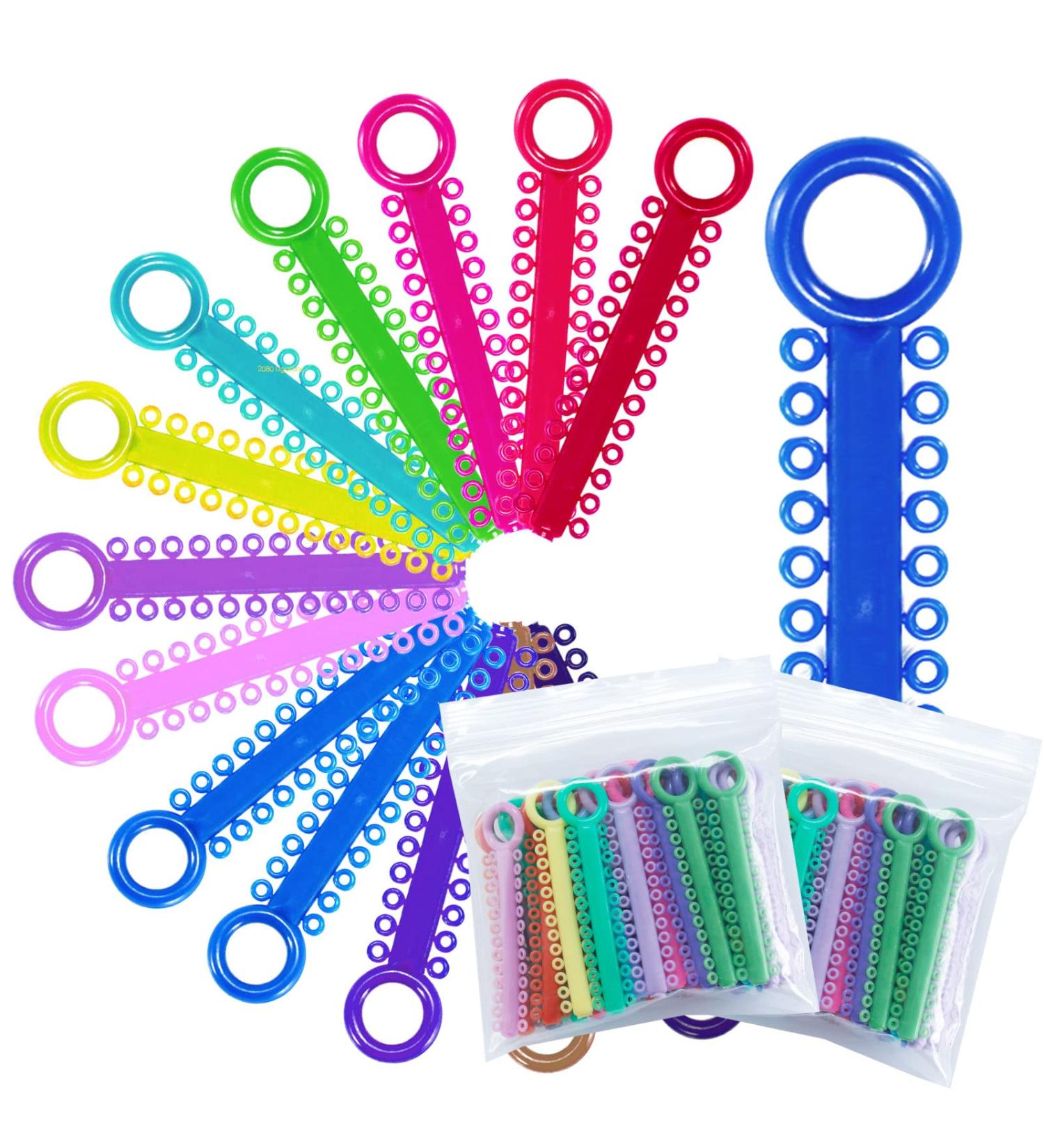 2080 Power Sticks Orthodontic Ligature Ties | Elastic O-Ties Bands for Braces - 26 Ties per Stick (Mix Color) - Buy Online on SooperMarket.com