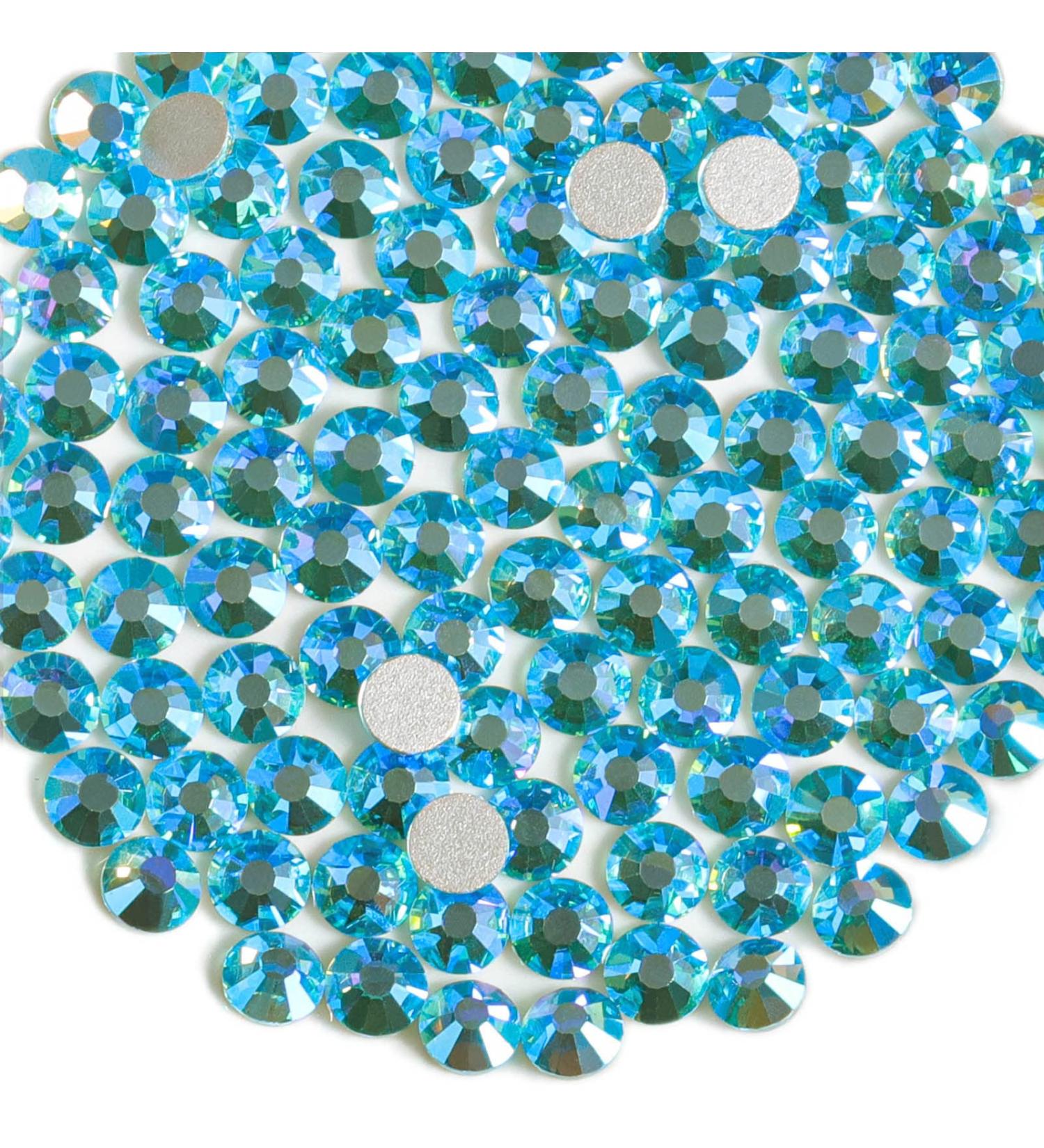 Beadsland 1440 Pieces Aquamarine Flat Back Rhinestones SS16 Nail Crystals for Stunning Nail Art - Buy Online on SooperMarket.com
