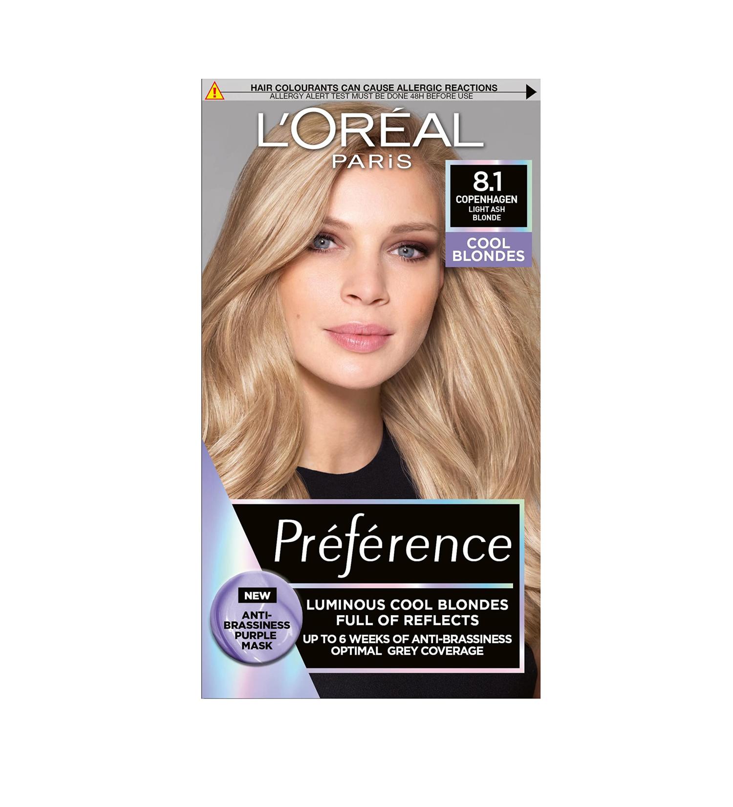 L'Oreal Paris Preference 8.1 Copenhagen Hair Dye - Long-Lasting Luminous Permanent Hair Colour - Buy Online on SooperMarket.com