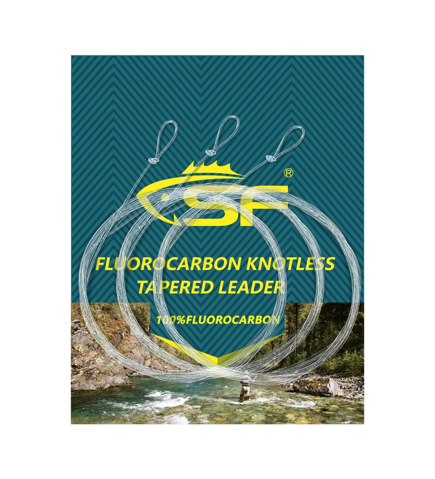 SF 3 Packs Pre-Tied Loop Fly Fishing Tapered Leader Fluorocarbon 7.5FT 9FT 12FT Clear-3Packs 7.5FT-5X - Buy Online on SooperMarket.com