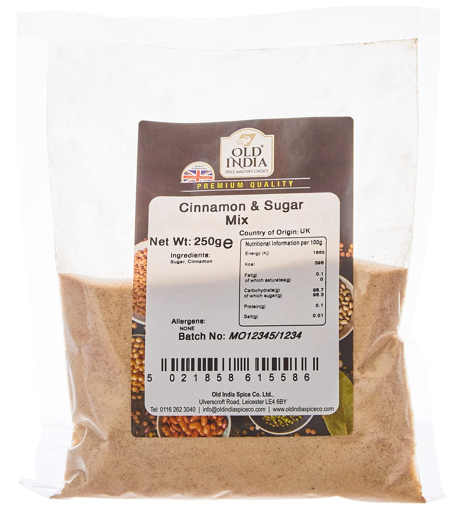 Old India Cinnamon & Sugar Mix 250g - Authentic blend of spices (Pack of 1) - Buy Online on SooperMarket.com