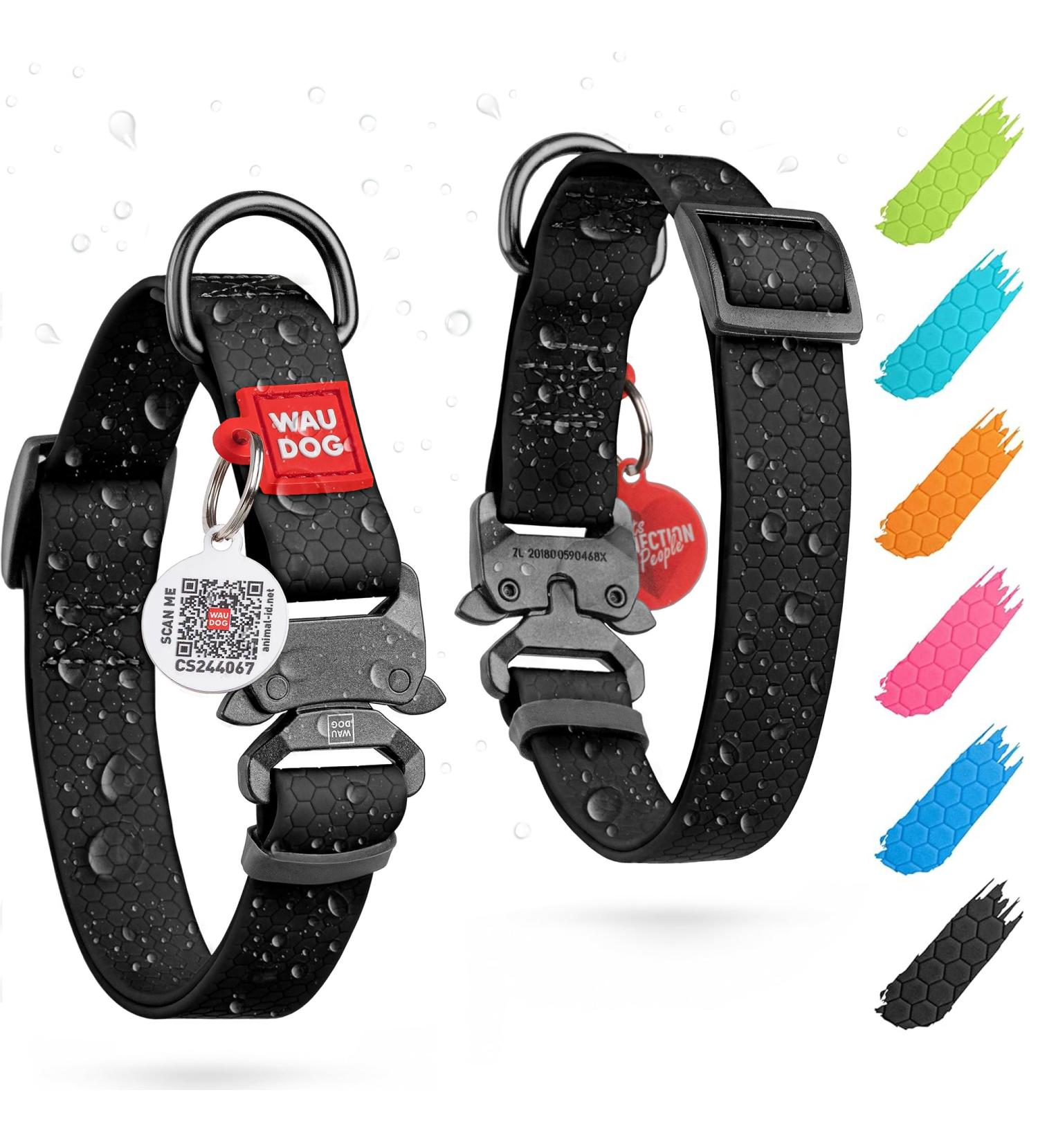 Waterproof Adjustable Dog Collar for Big Medium & Small Dogs | Waudog - Buy Online on SooperMarket.com