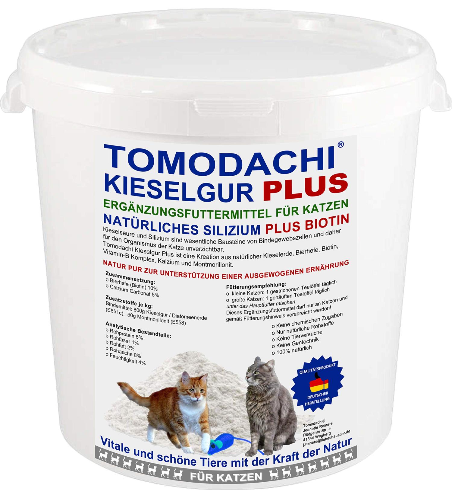 Kieselerde Plus Biotin for Cats | Natural BARF Supplement - Rich in Silica Amino Acids & Essential Minerals | 2L Bucket for Vitality - Buy Online on SooperMarket.com