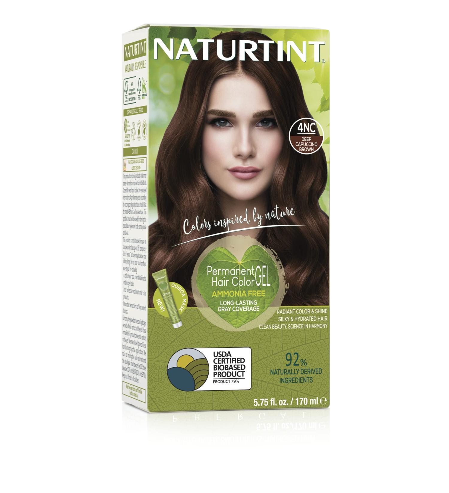 Naturtint 4NC Deep Cappuccino Brown Hair Color - Ammonia Free, Vegan, Cruelty Free - 100% Gray Coverage - Long Lasting Results - Buy Online on SooperMarket.com
