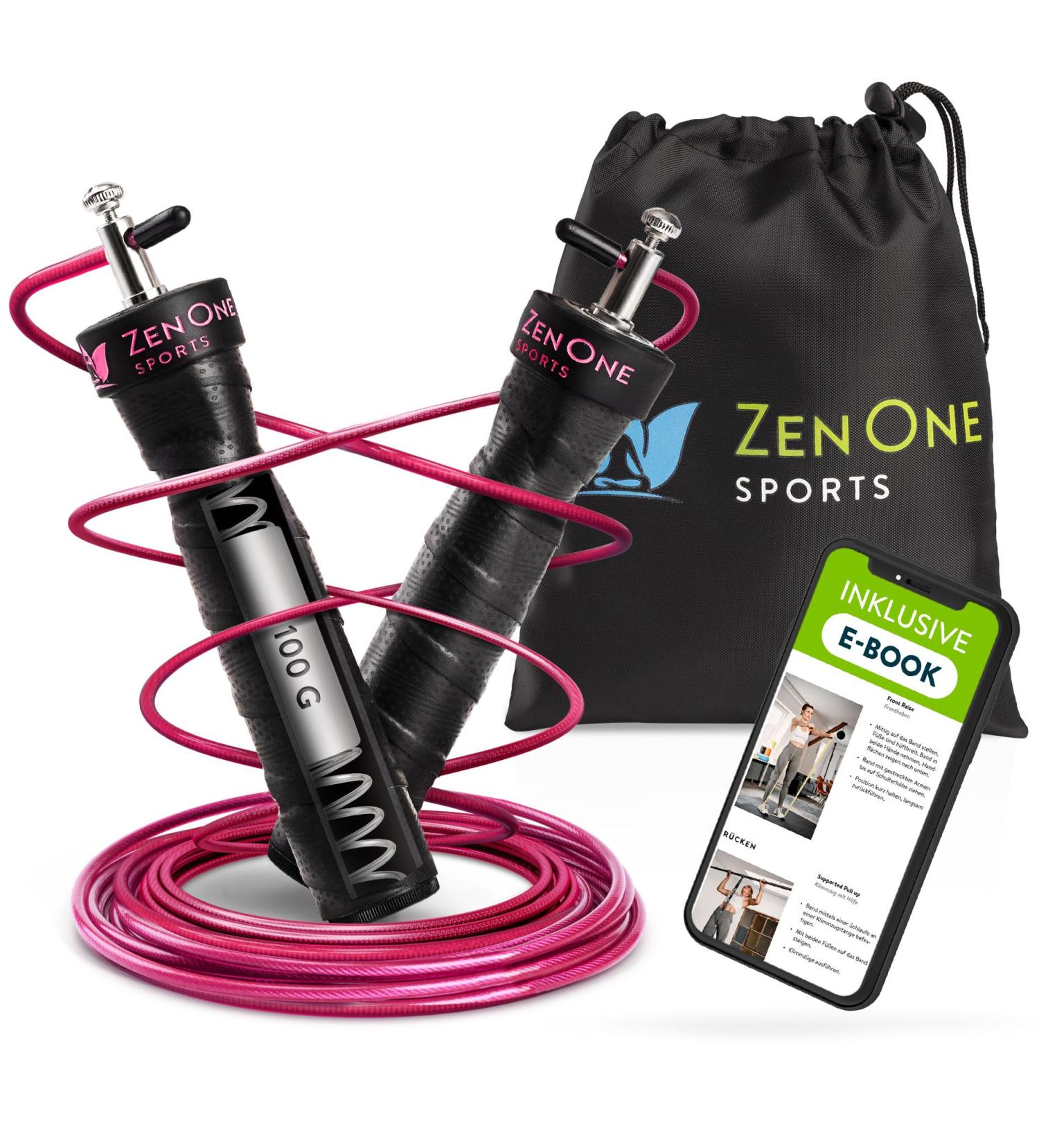 Professional Jump Rope with Workout Guide & Replacement Cable - Speed Rope for All Ages | Adjustable Steel Cables & Anti-Slip Handles - Buy Online on SooperMarket.com