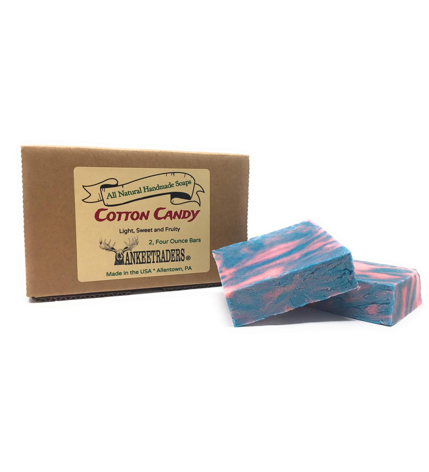 Cotton Candy Soap - (Sweet and Fruity) All Natural Vegan Handmade Soaps / 2 Bars