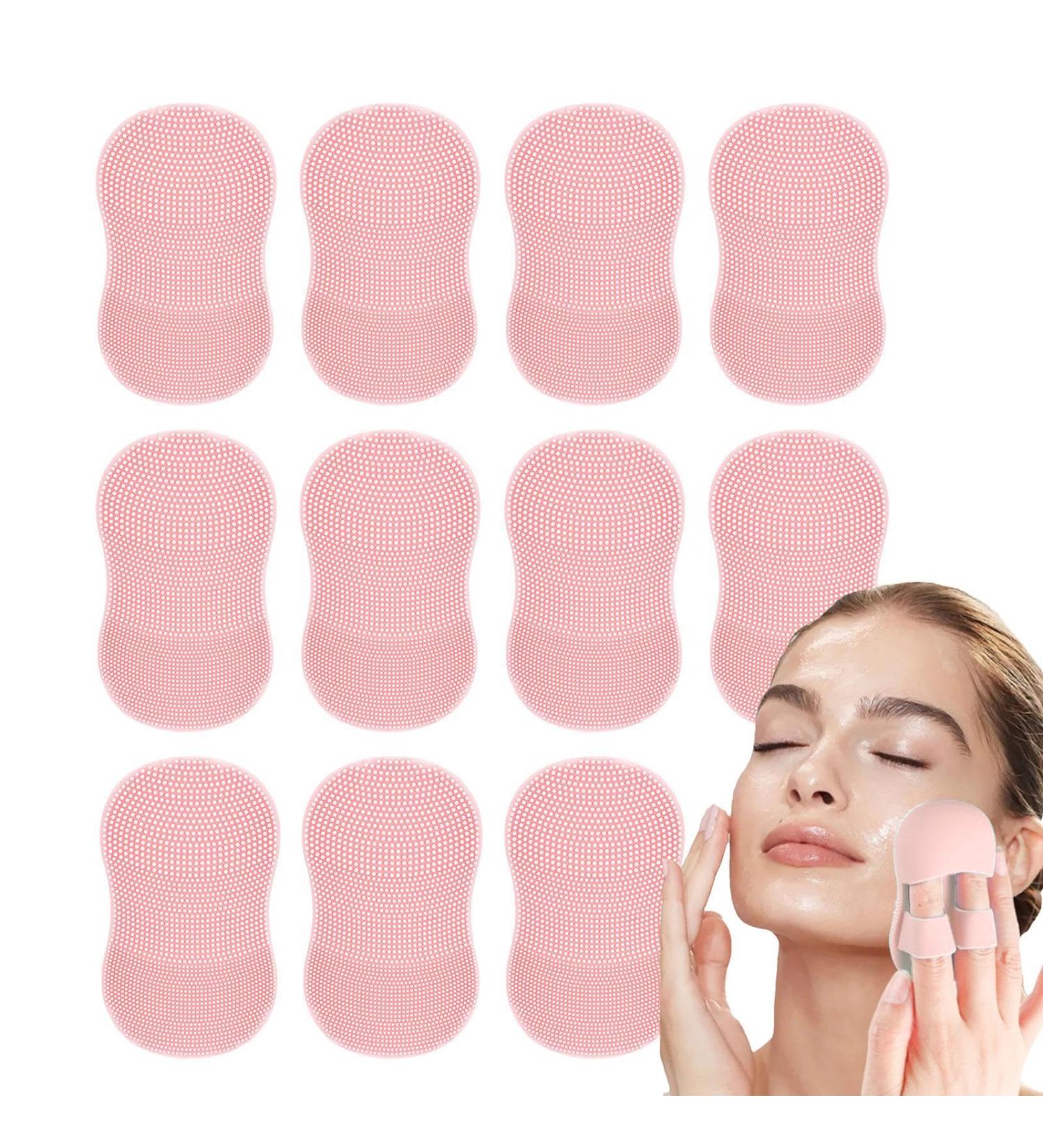 Face Scrubber Manual | Scrubbing Finger Handle Face Brush in Silicone Ergonomic Grip Women Men Face Scrubber for Massaging for Travelling Dormitory Pink - Buy Online on SooperMarket.com
