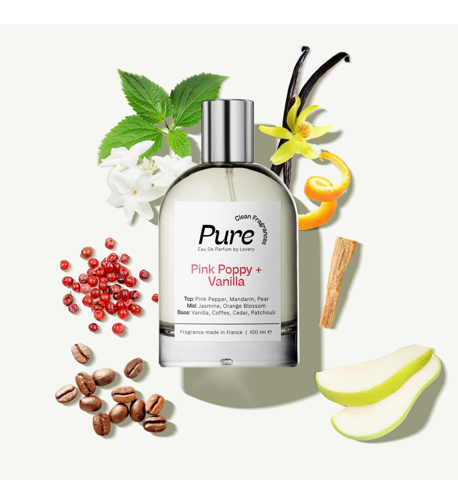 Valentines Gift Pure Pink Poppy & Vanilla Perfume for Women 100ml Clean Fragrance Perfumes for Womens Long Lasting Vegan Clean & Natural Ingredients Birthday Gifts for Mom Wife Girlfriend France PURE Poppy and Vanilla - Buy Online on SooperMarket.com