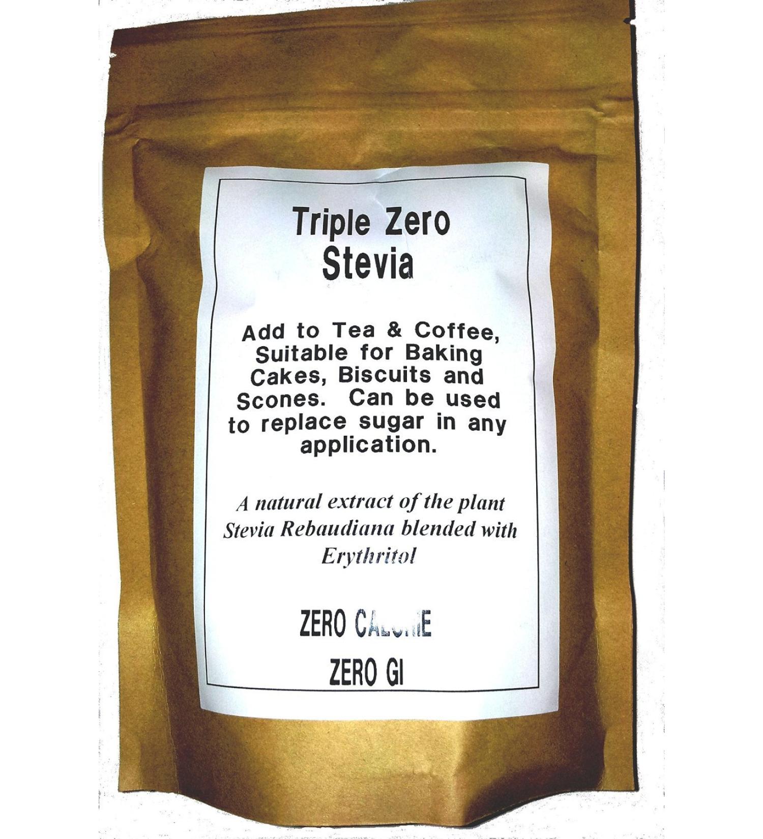 Triple Zero Stevia Sugar (Erithritol & Stevia blend) - Zero Calorie Natural Sweetener 500g