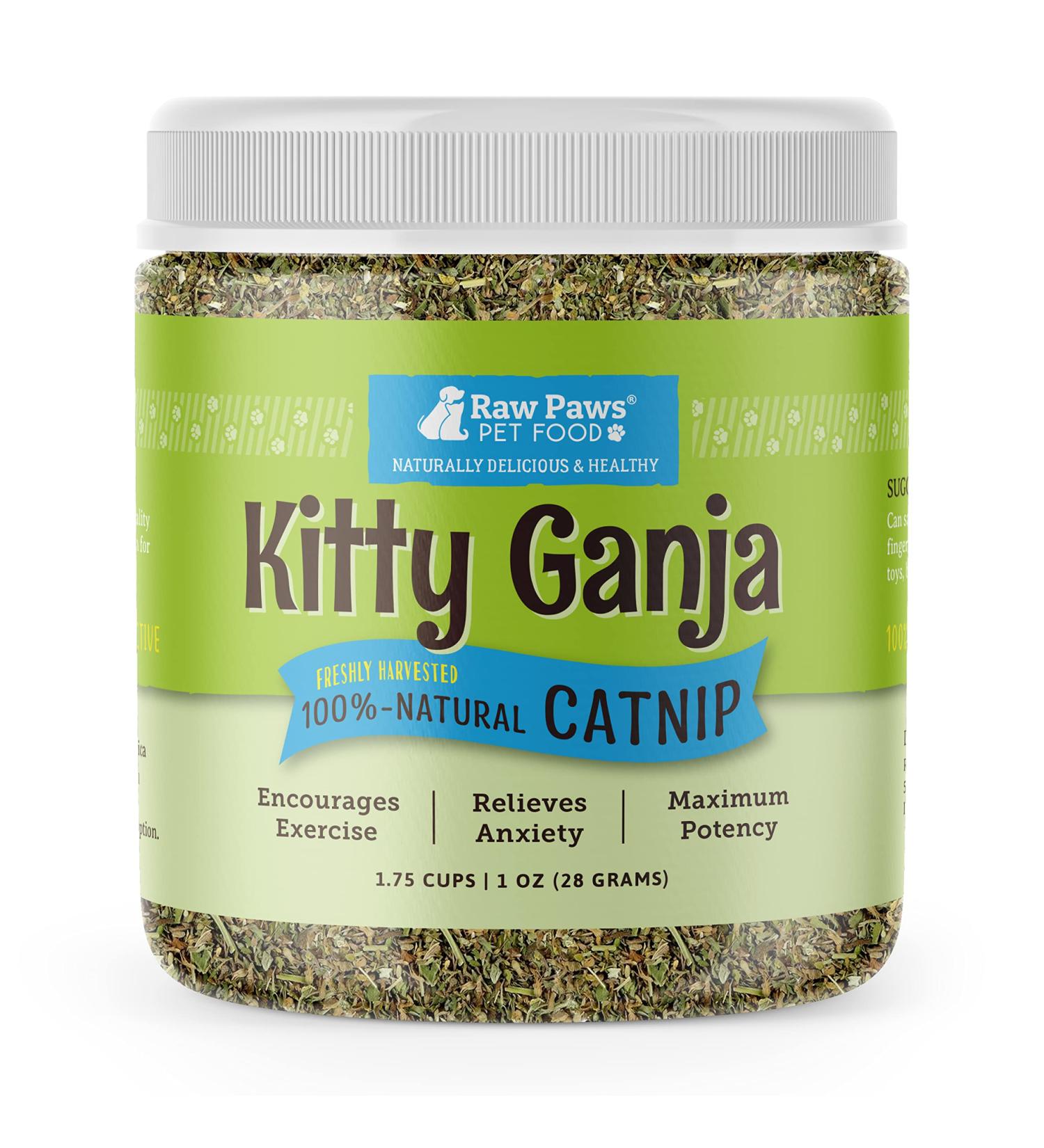Raw Paws Pet Natural Catnip 1-oz - Premium Loose Catnip Leaf for Cats - Potent Refill for Toys - Cat Catnip Herb Dried - Buy Online on SooperMarket.com
