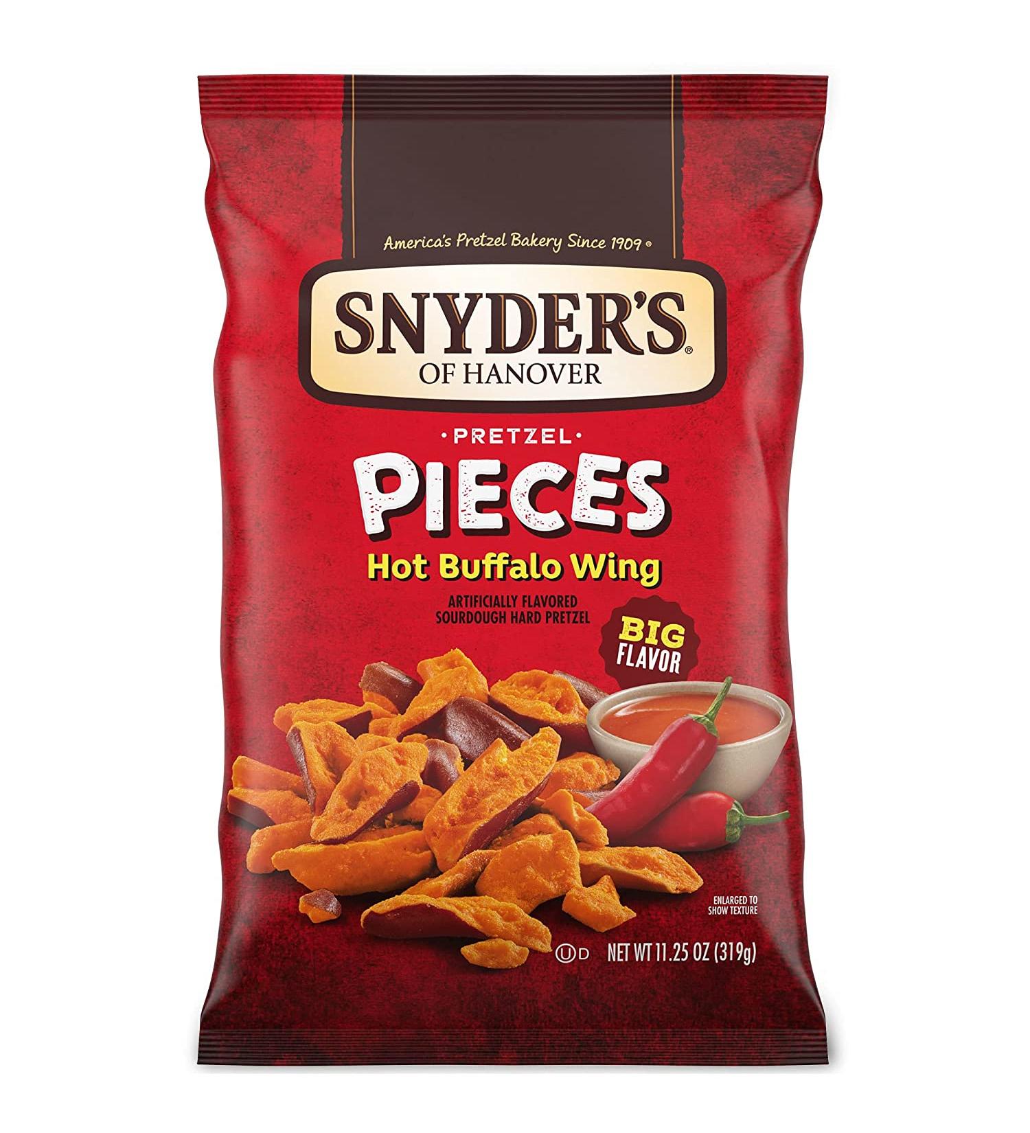 Snyder's of Hanover Hot Buffalo Wing Pretzel Pieces - 11.25 oz | Crunchy Snack - Buy Online on SooperMarket.com