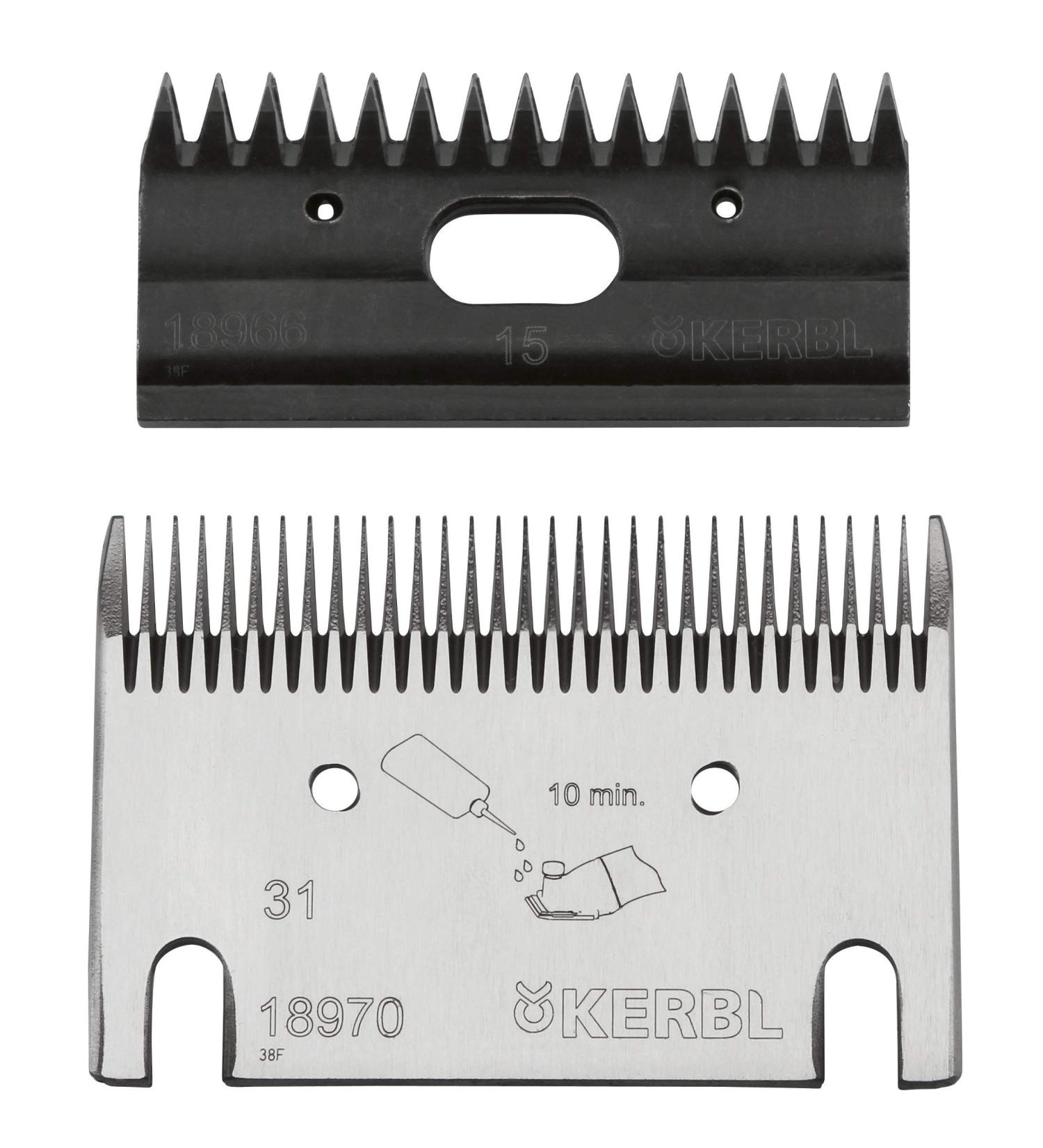 Kerbl 18961 Shearing blade set Kerbl Premium cattle / horse 31/15 teeth
