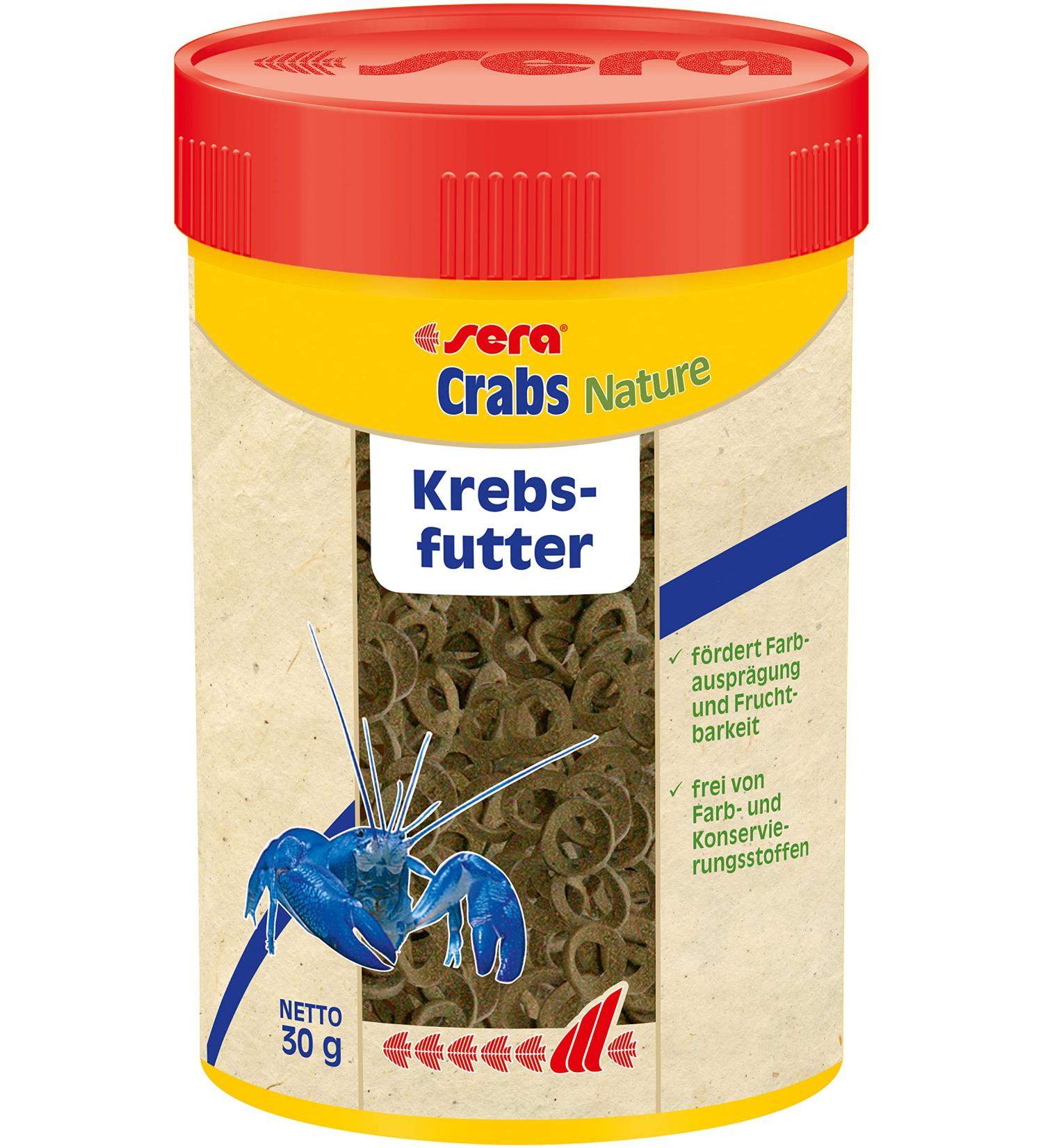 Sera Crabs Nature 100 ml - Premium Feed for Crabs Axolotls & Frogs | International Shipping Available - Buy Online on SooperMarket.com