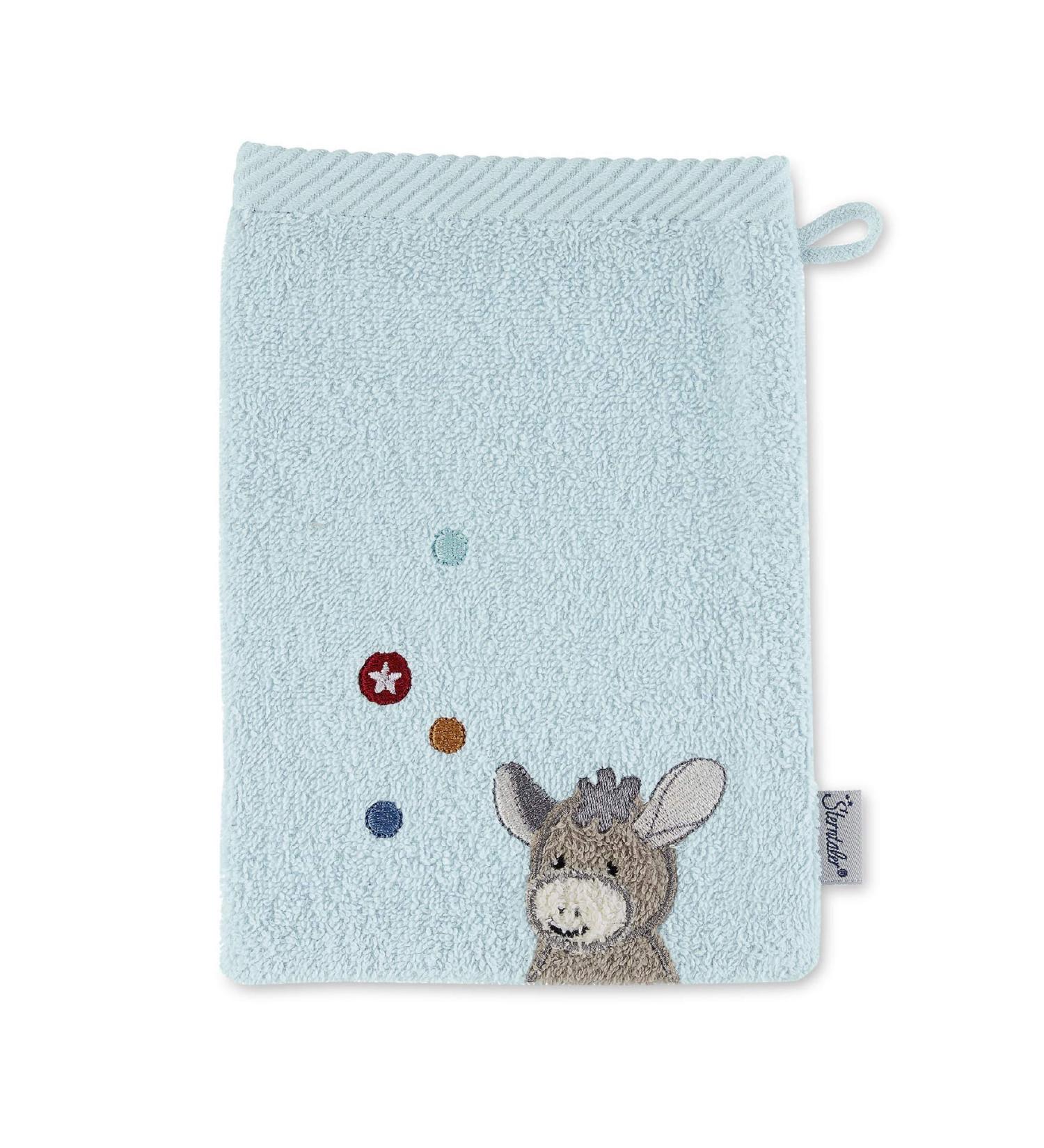 Sterntaler Washcloth Donkey Emmi - Medium Blue 21x15 cm | Premium Quality | International Shipping - Buy Online on SooperMarket.com