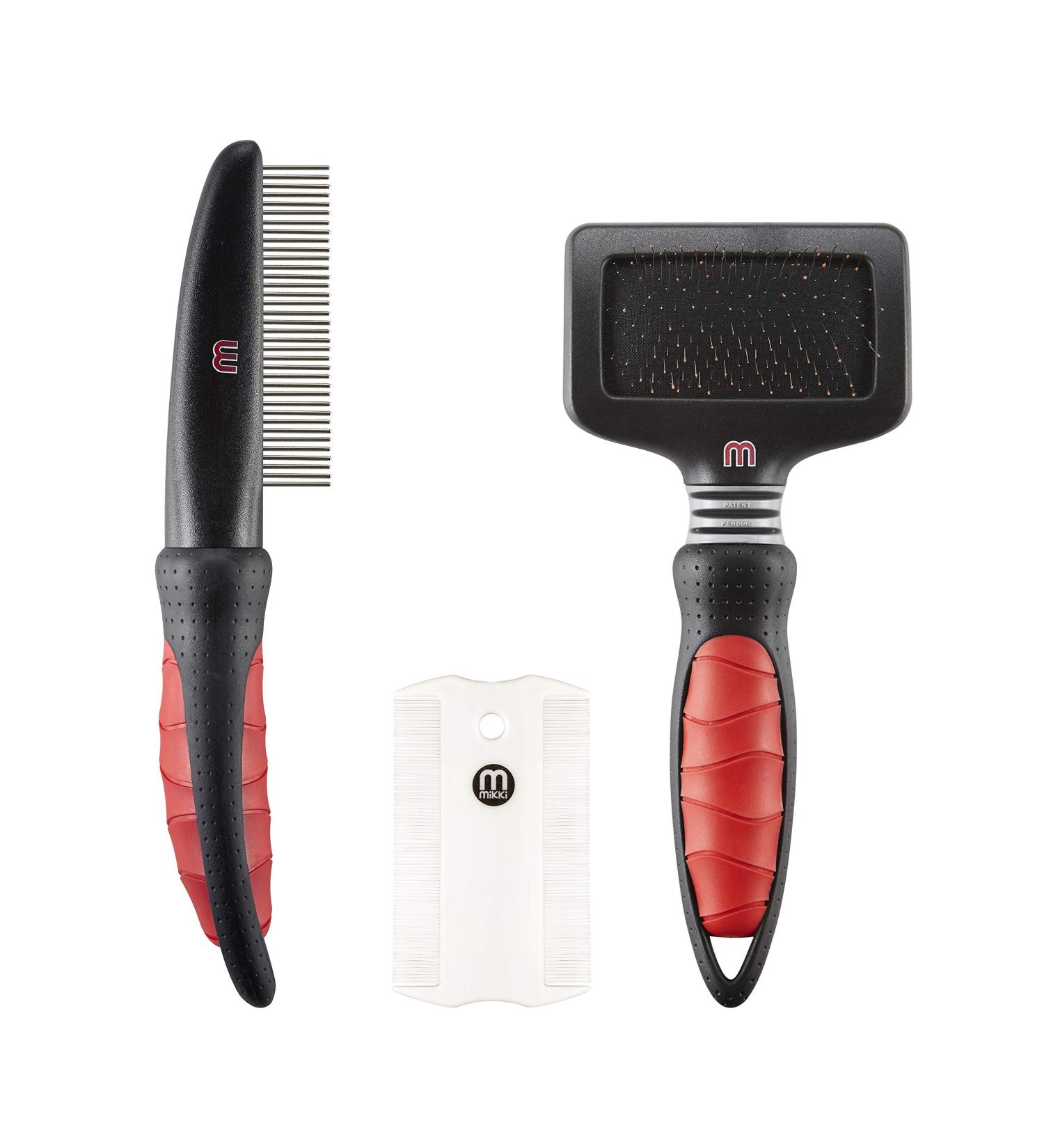 Mikki Kitten Cat Grooming Kit - Slicker Brush, Comb, Flea Comb Set - Buy Online on SooperMarket.com