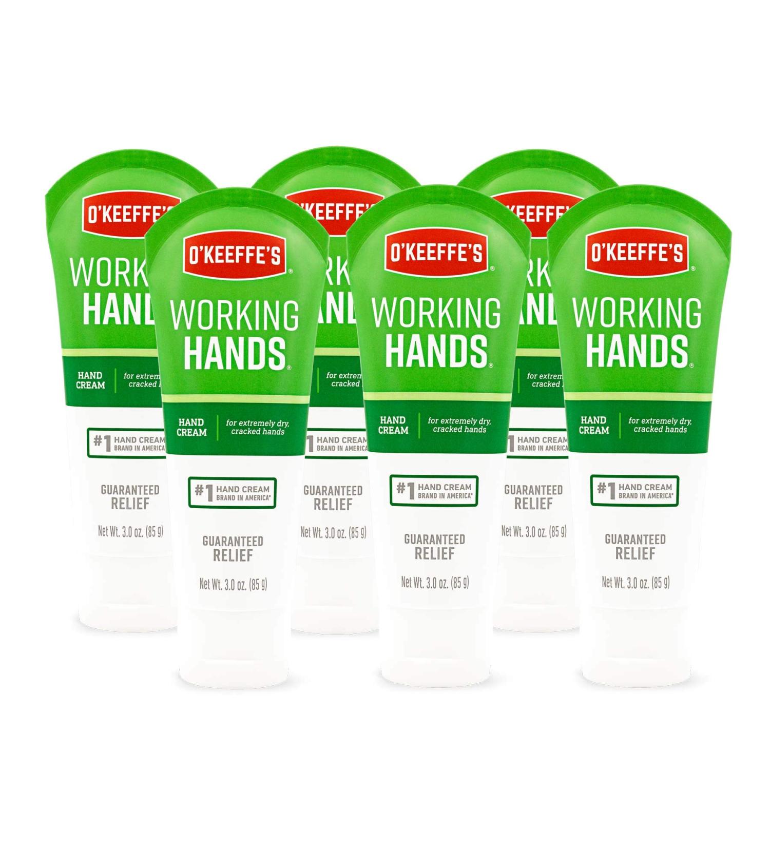 O'Keeffe's Working Hands Hand Cream Tube 3 oz (6 Pack) - Moisturizing Dry Skin Relief - Buy Online on SooperMarket.com