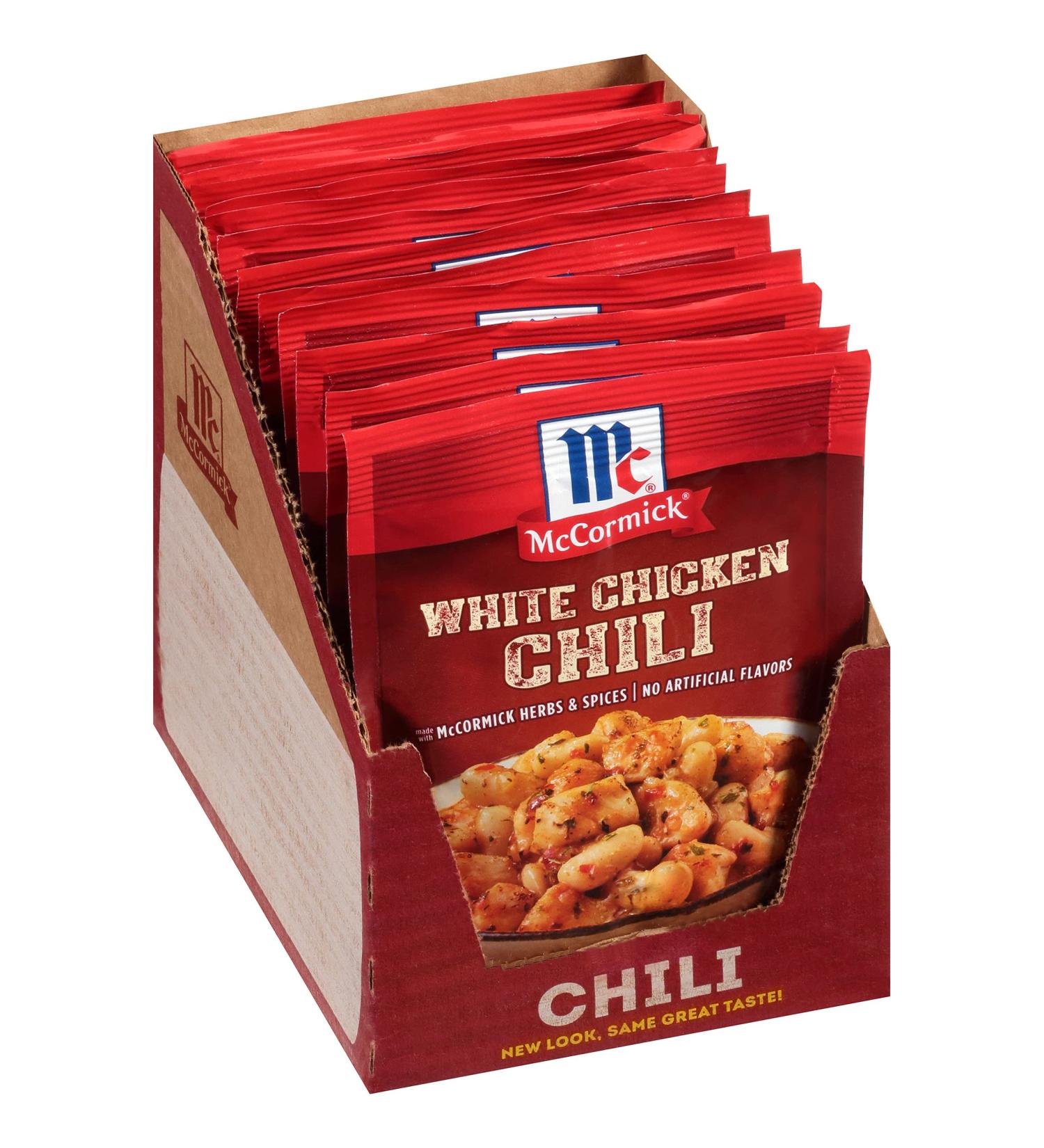 McCormick White Chicken Chili Seasoning Mix 1.25 oz (12 Pack) - Buy Online on SooperMarket.com
