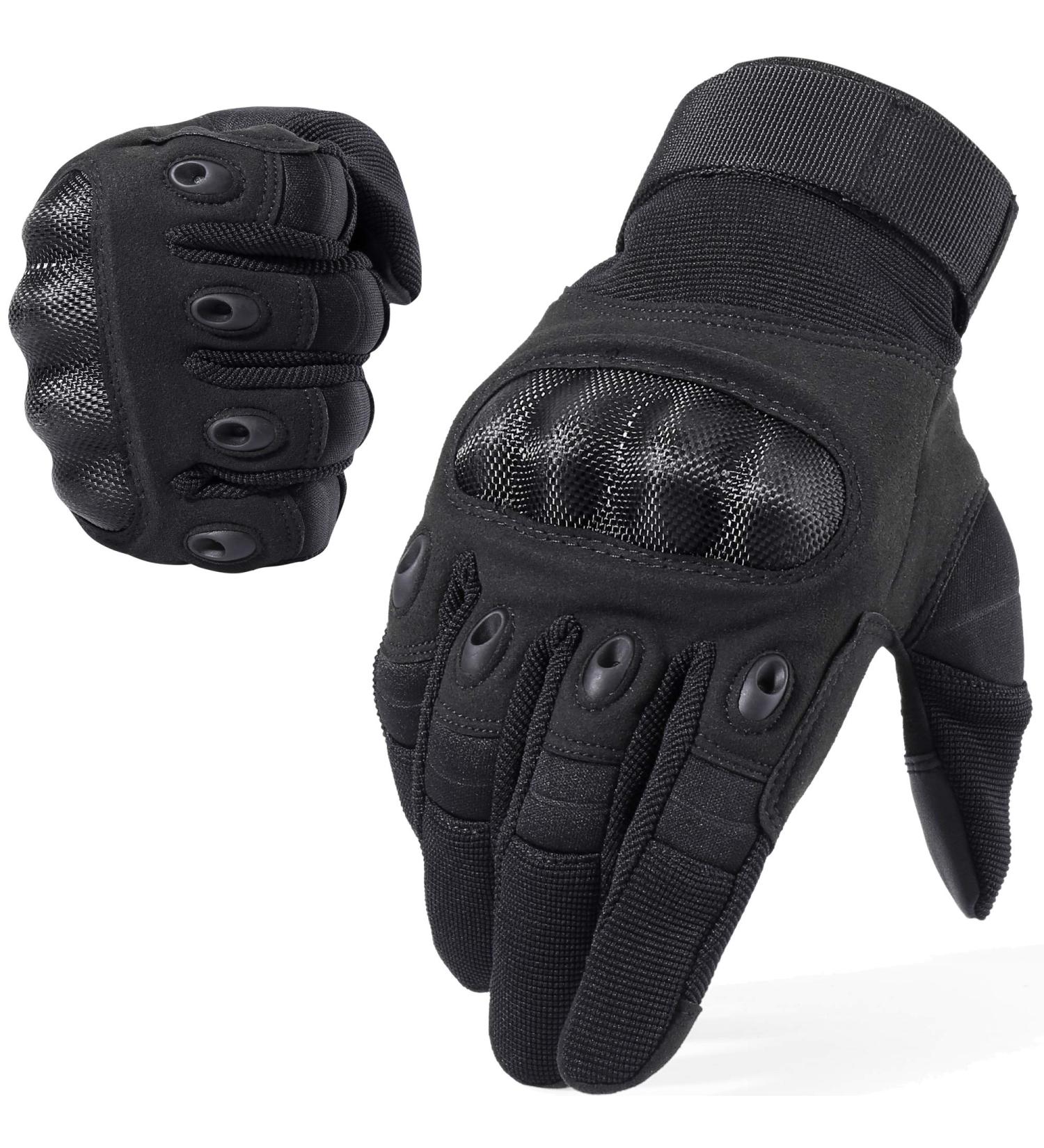 WTACTFUL Tactical Gloves for Men Touchscreen Airsoft Paintball Motorcycle Gloves Full Finger Black X-Large - Buy Online on SooperMarket.com