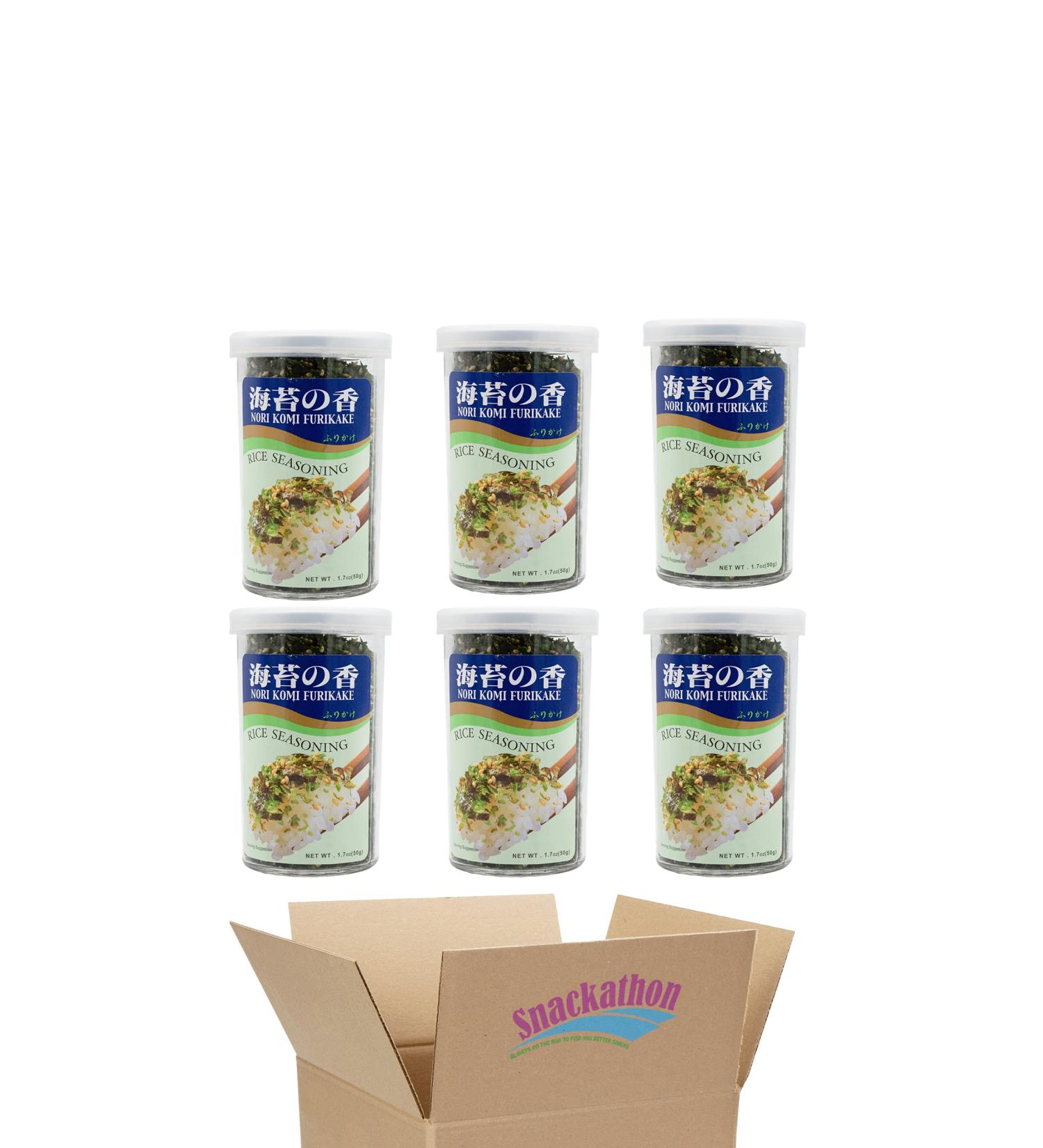 Furikake Rice Seasoning Nori Komi 1.7oz - Pack of 6 | Japanese Seaweed Seasoning - Buy Online on SooperMarket.com