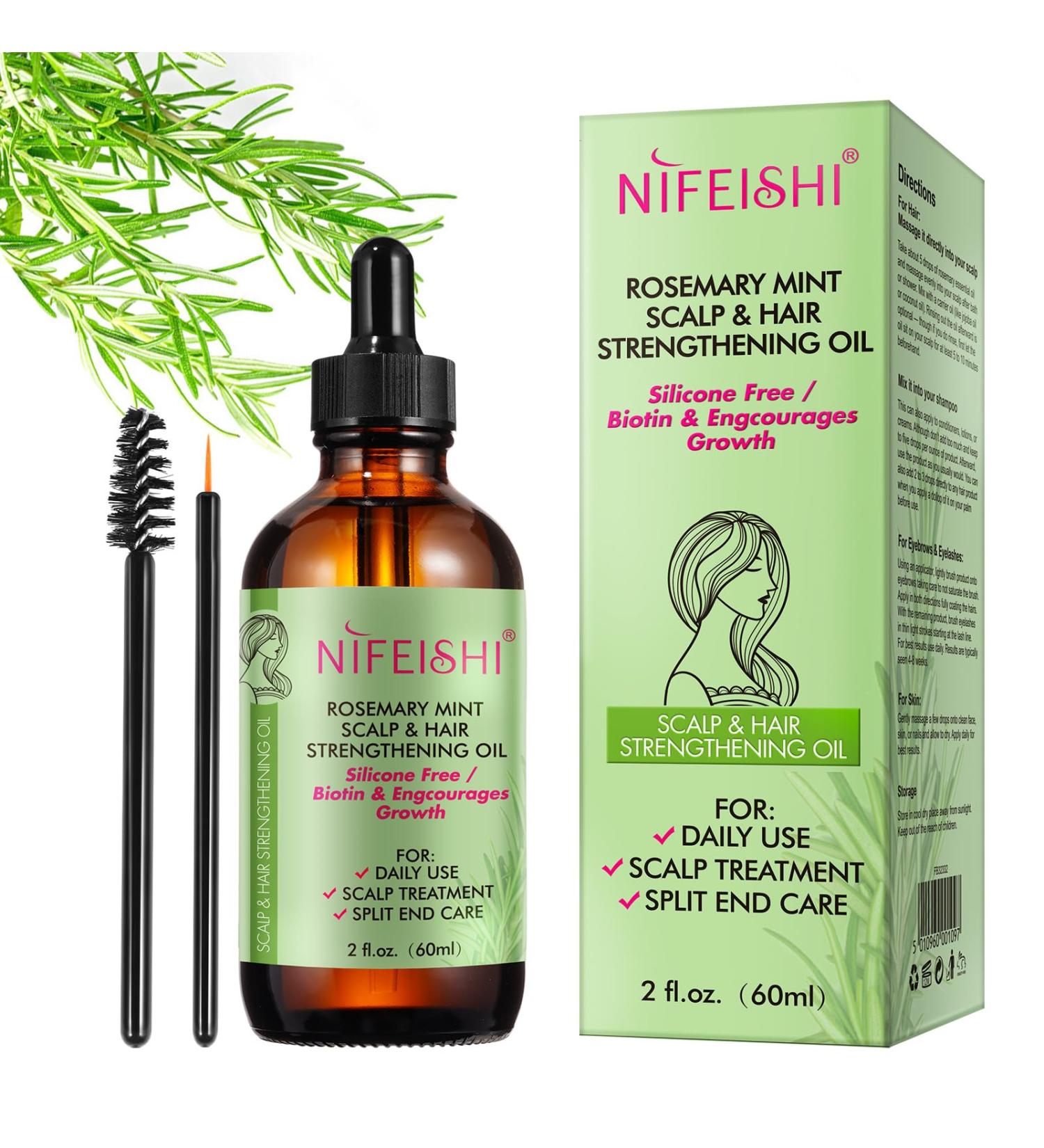 Rosemary Oil for Hair Growth Rosemary Oil for Skin Face 100% Pure Natural Improved Hair Growth Nourishes Scalp Rosemary Hair Oil For Men Women - Buy Online on SooperMarket.com