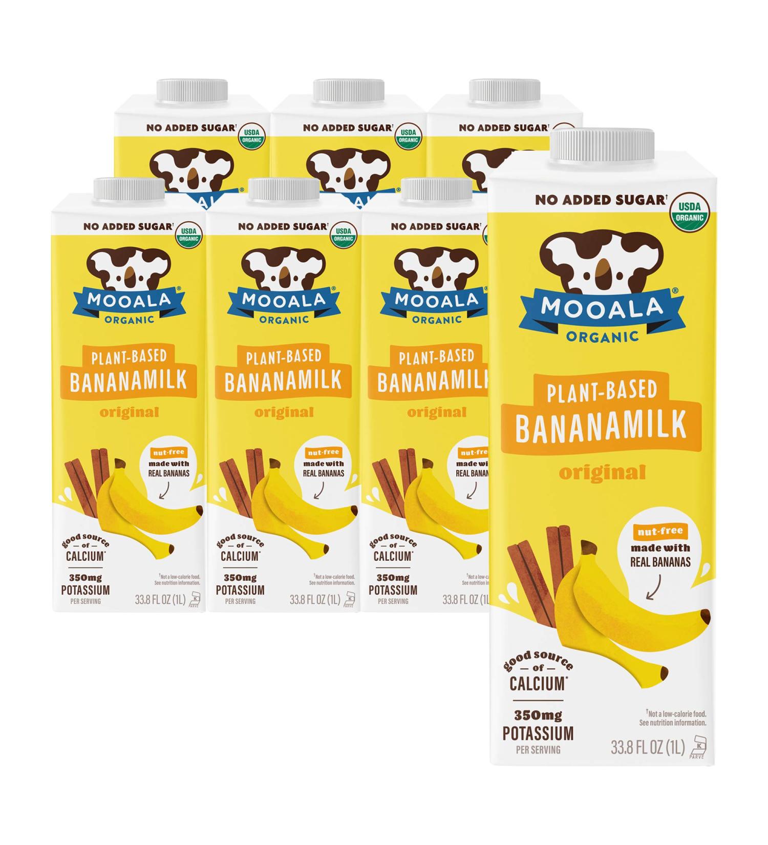 Mooala Organic Original Bananamilk 1L (Pack of 6) - Shelf-Stable Non-Dairy Plant-Based Beverage - Buy Online on SooperMarket.com