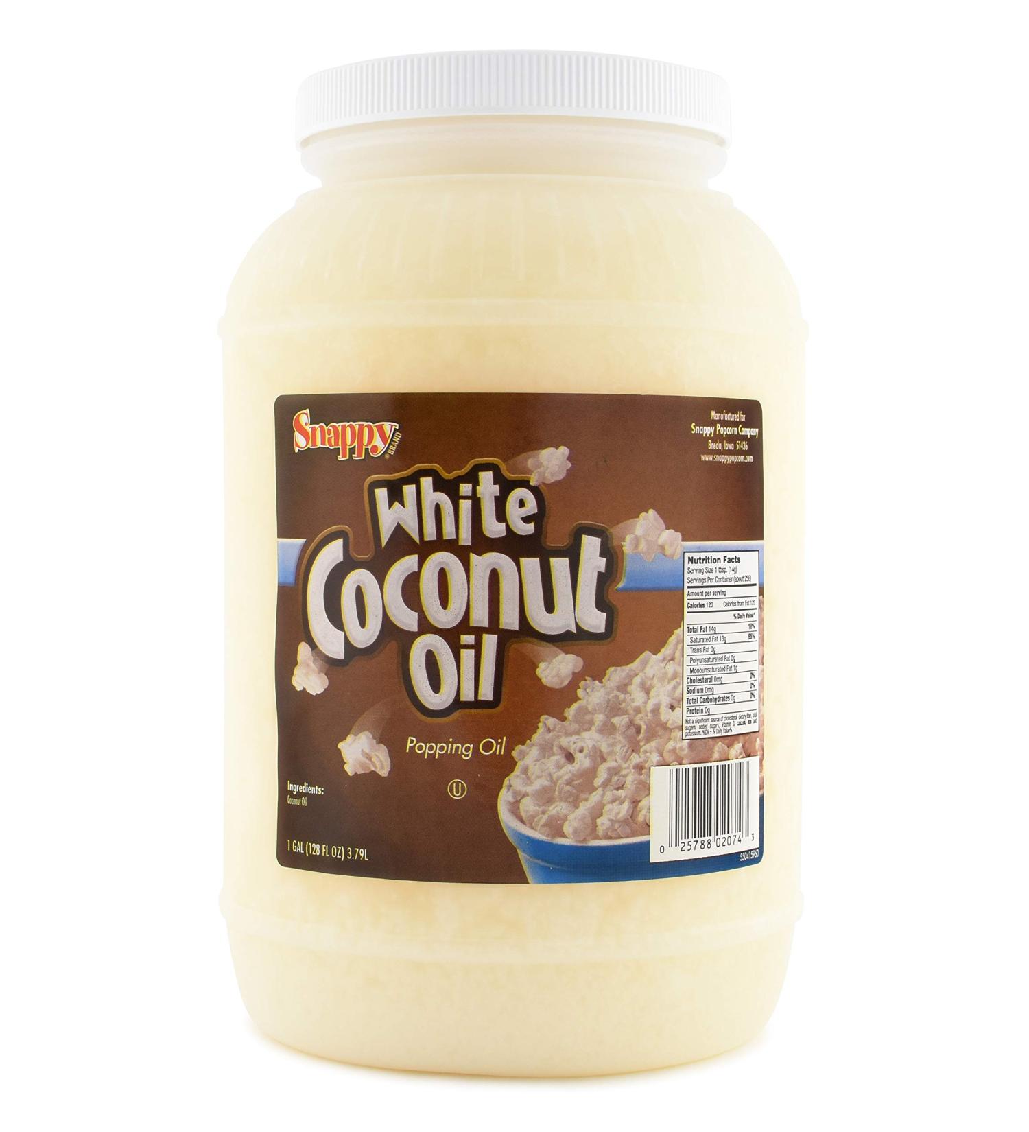 Snappy White Coconut Oil 1 Gallon - Pure & Versatile Cooking Oil - Buy Online on SooperMarket.com