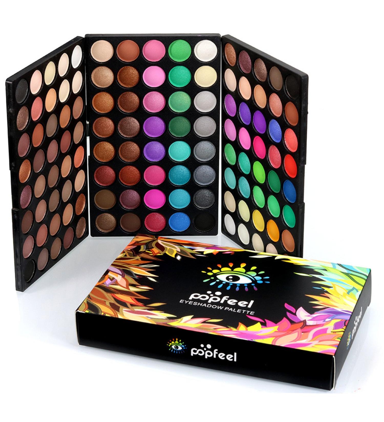 120 Colors Glitter Eyeshadow Palette - Long Lasting Waterproof & Highly Pigmented - All-in-One Makeup Kit & Holiday Gift Set for Women & Girls - Buy Online on SooperMarket.com