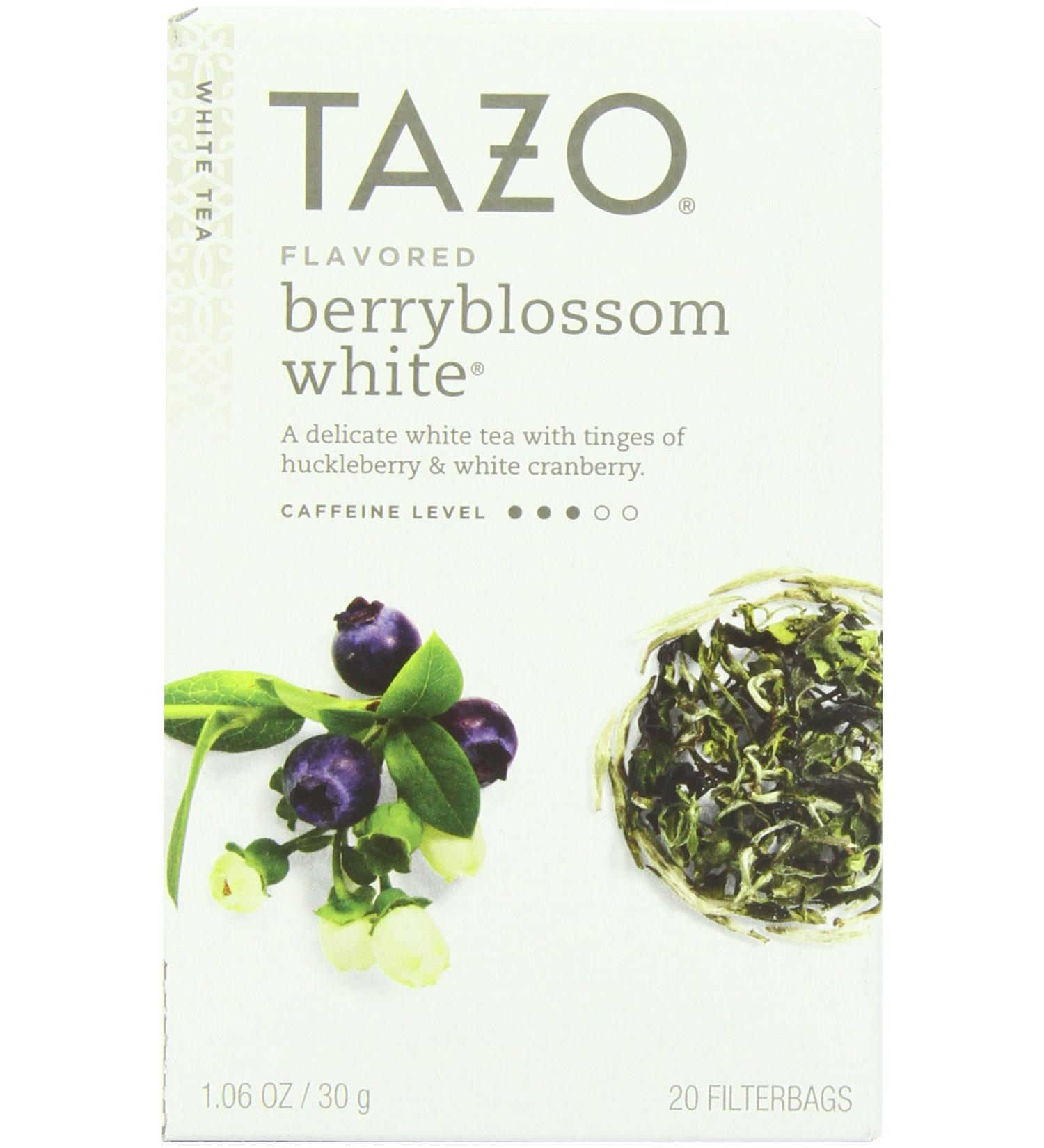 Buy Tazo White Tea Berryblossom - 20 Bags (Pack of 1) | Premium Berry Flavor - Buy Online on SooperMarket.com