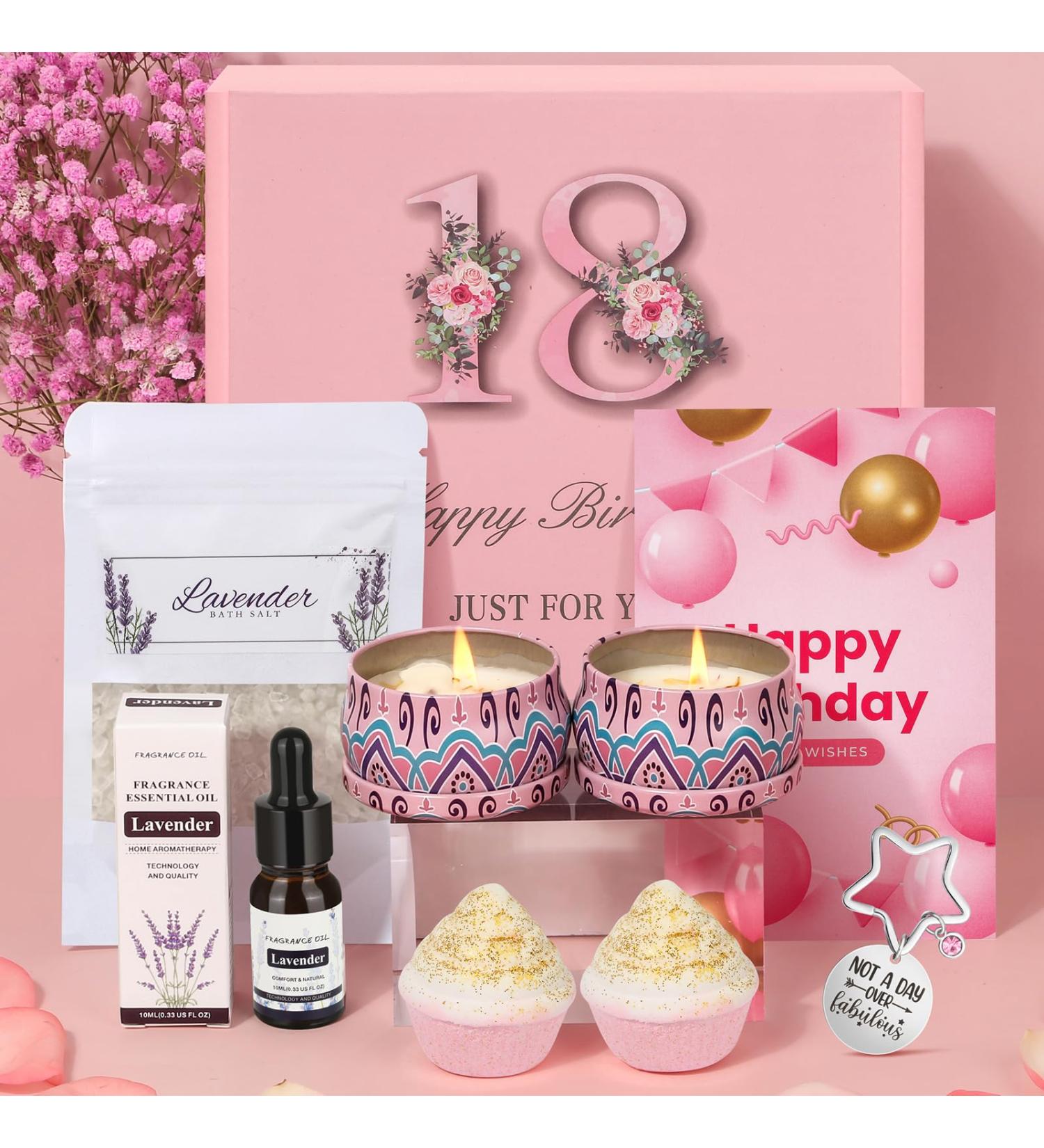 18th Birthday Pamper Gift Set for Her - Self Care Spa Relaxation Hamper for Friend, Sister, Girlfriend - Ideal Birthday Present - Buy Online on SooperMarket.com