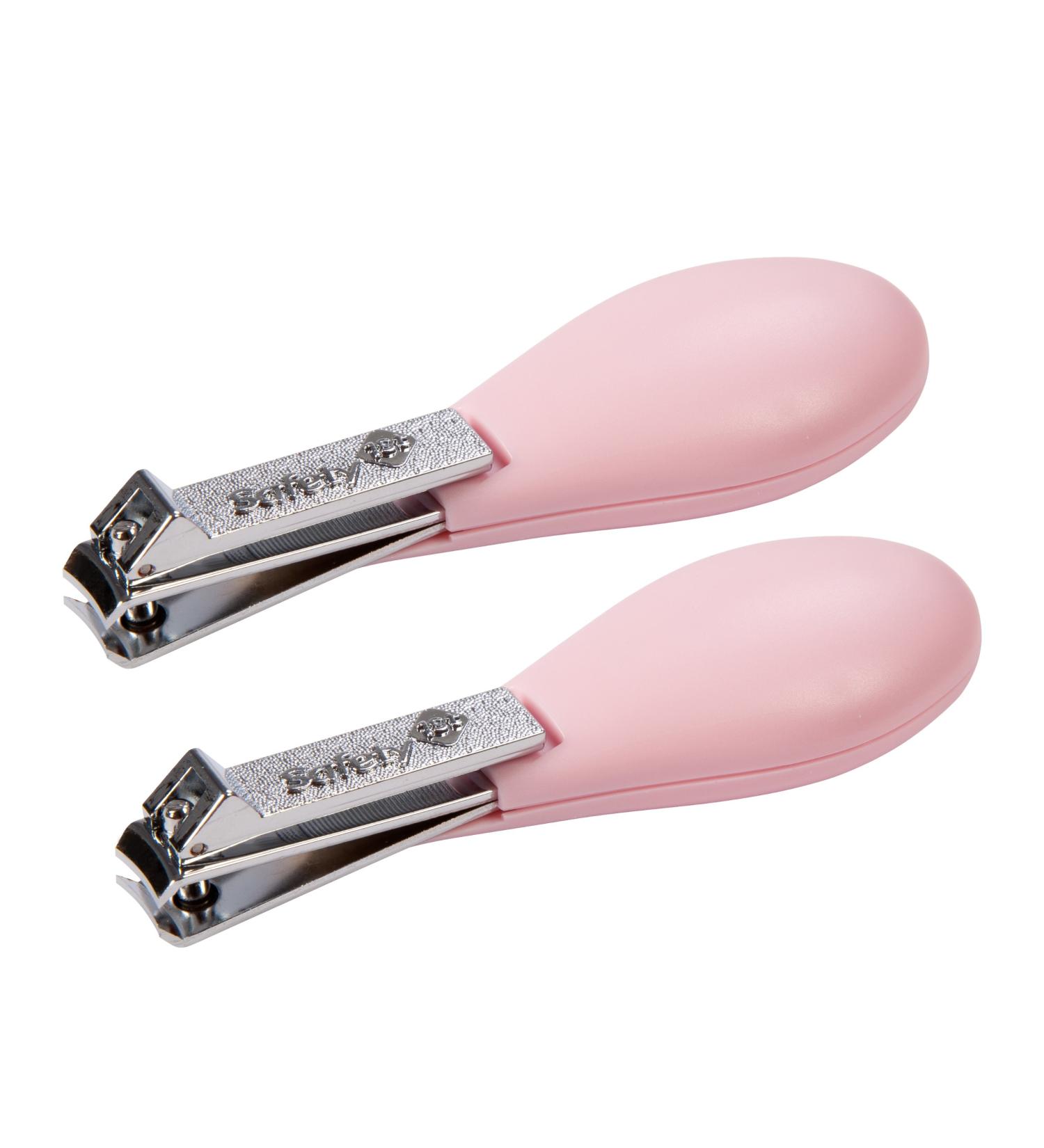 Safety 1st Steady Fold-Up Nail Clippers Raspberry - 2 Count Pack | Easy & Safe Nail Care - Buy Online on SooperMarket.com