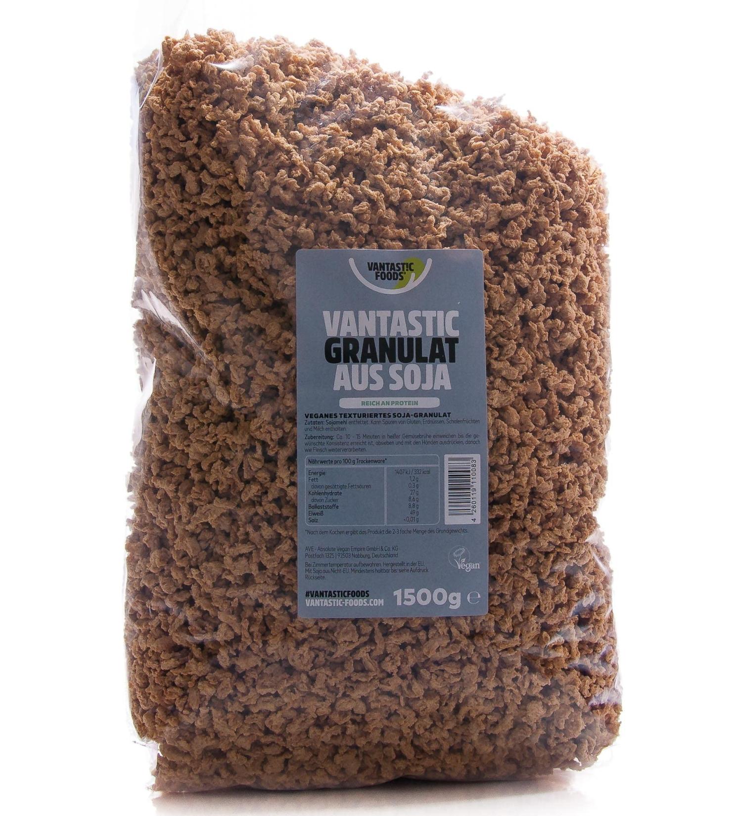 Vantastic Foods Soya Granules vegan 1.5 kg