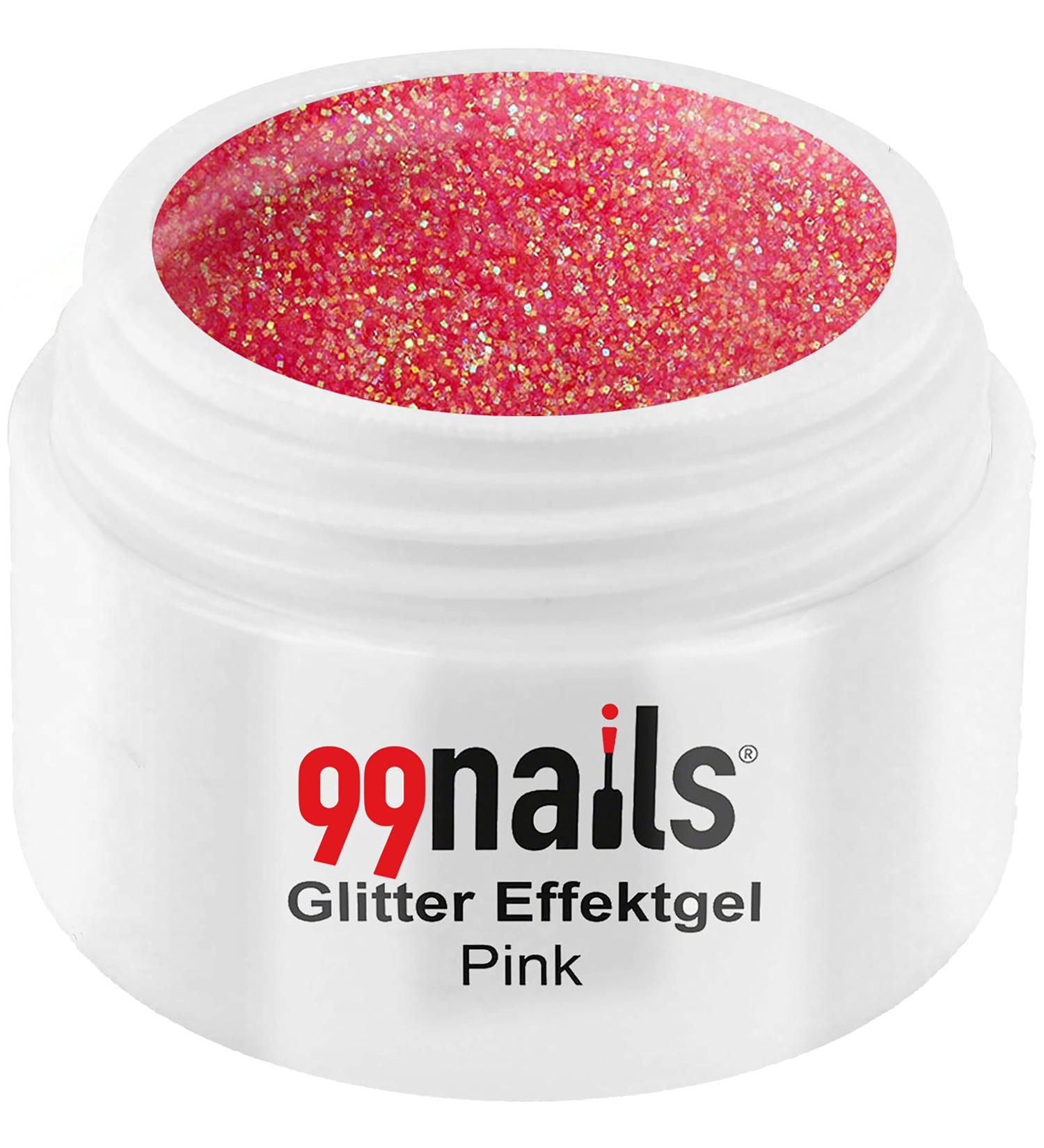 99nails Glitter Effect Gel - Pink 5ml | Buy Internationally | Fast Shipping & Quality Nail Art Supplies - Buy Online on SooperMarket.com